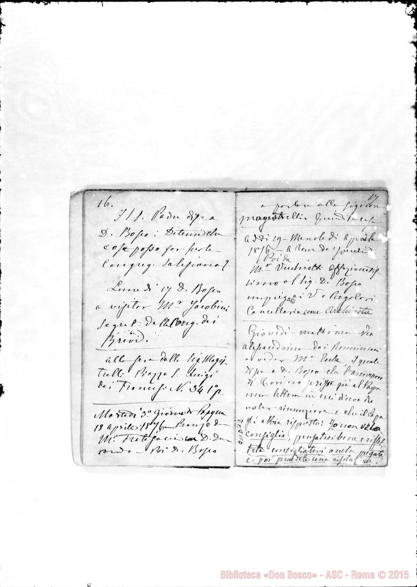 Fotogramma D 12 — Brevi notizie del viaggio A Roma nel 1876