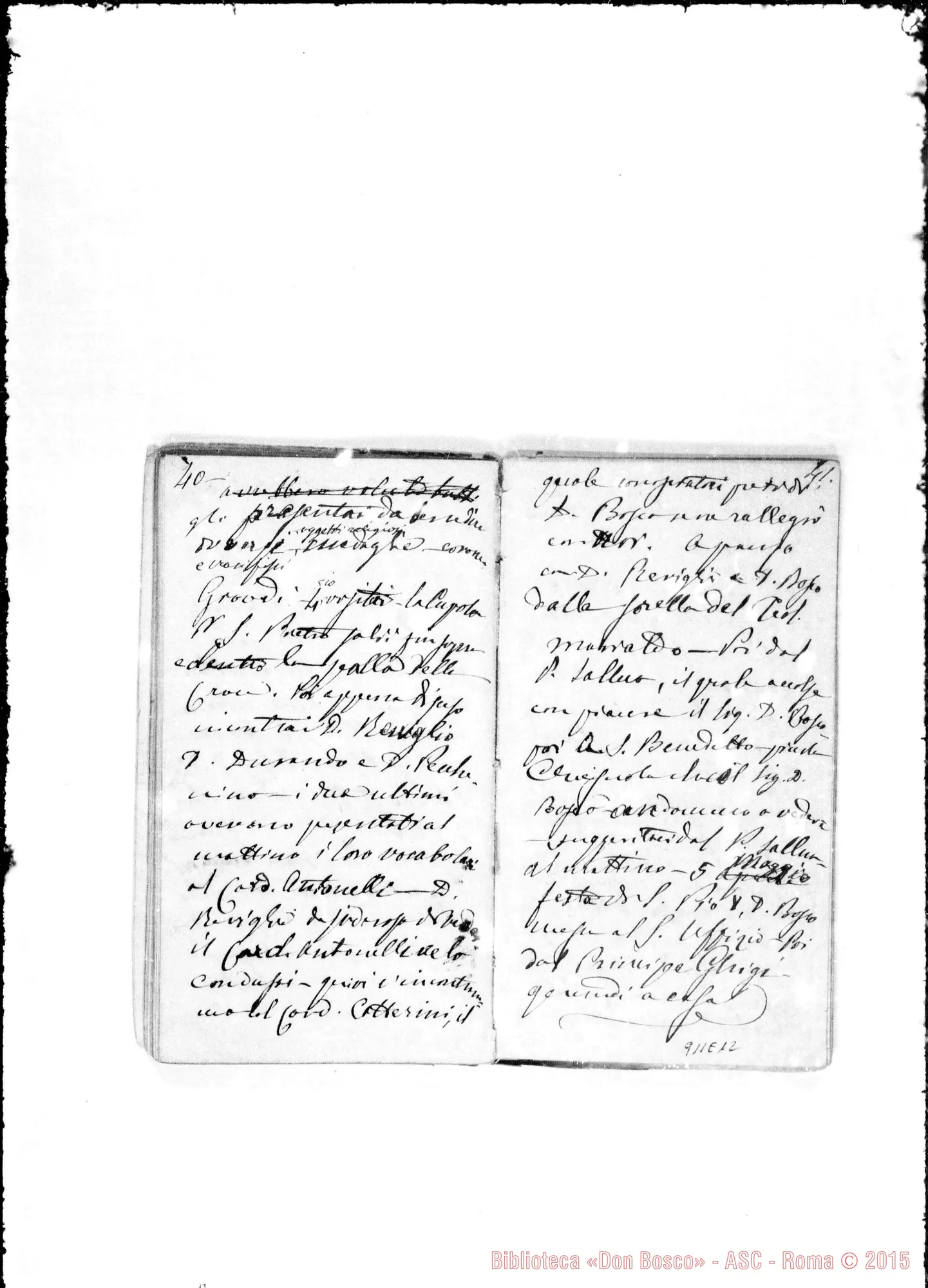 Fotogramma E 12 — Brevi notizie del viaggio A Roma nel 1876