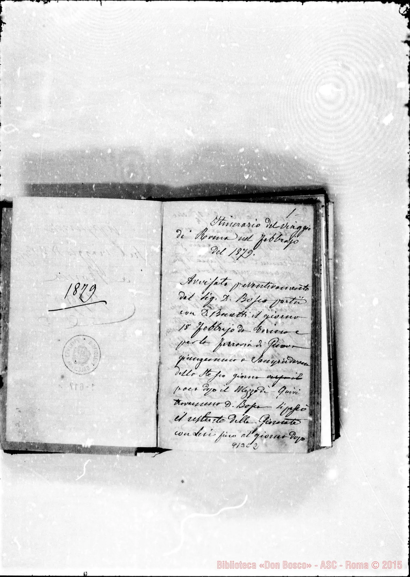 Fotogramma C 2 — Appunti pel viaggio A Roma 1879-80