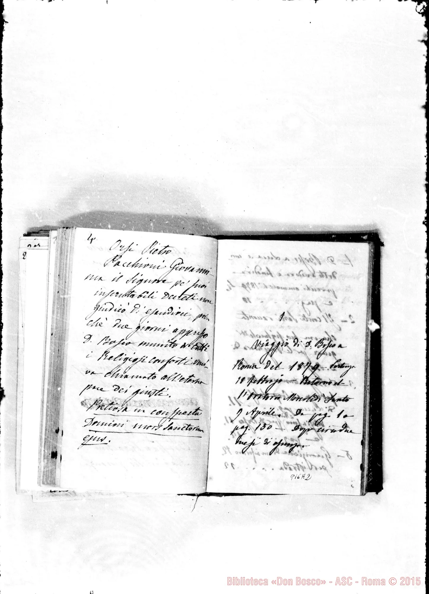 Fotogramma A 2 — Appunti pel viaggio A Roma 1879-80
