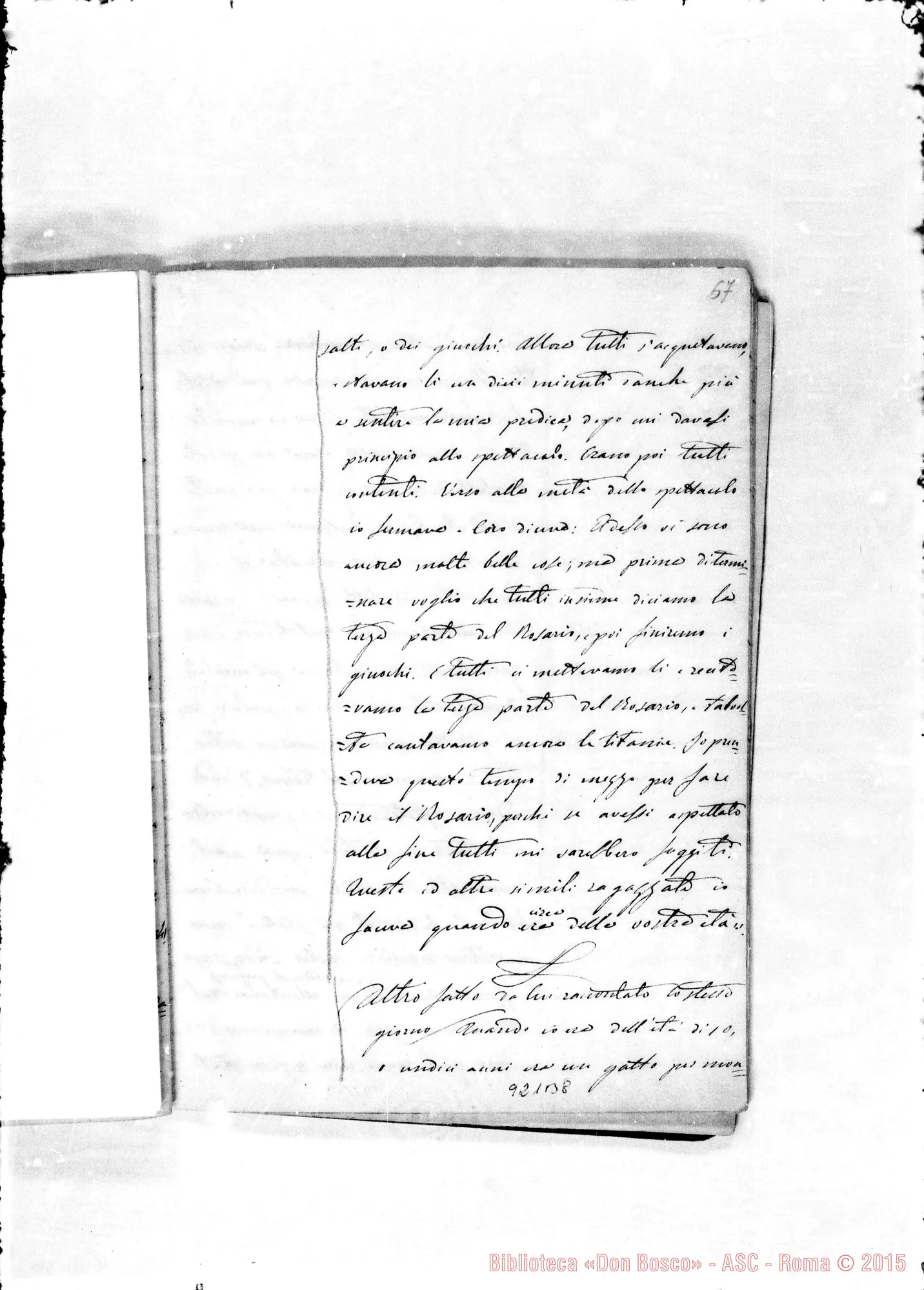 Fotogramma B 8 — Annali. 1860-61. «A gloria di Dio E del suo servo»