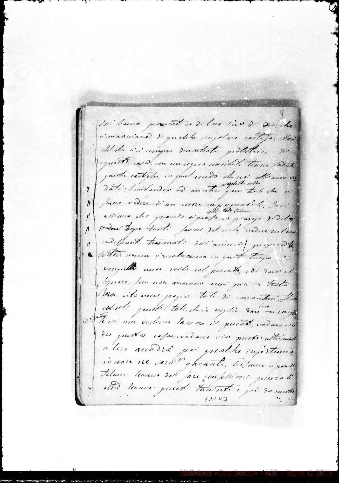 Fotogramma D 3 — Annali. 1861-62. «Ricordi dati dal Sig. D. Bosco ai suoi…»