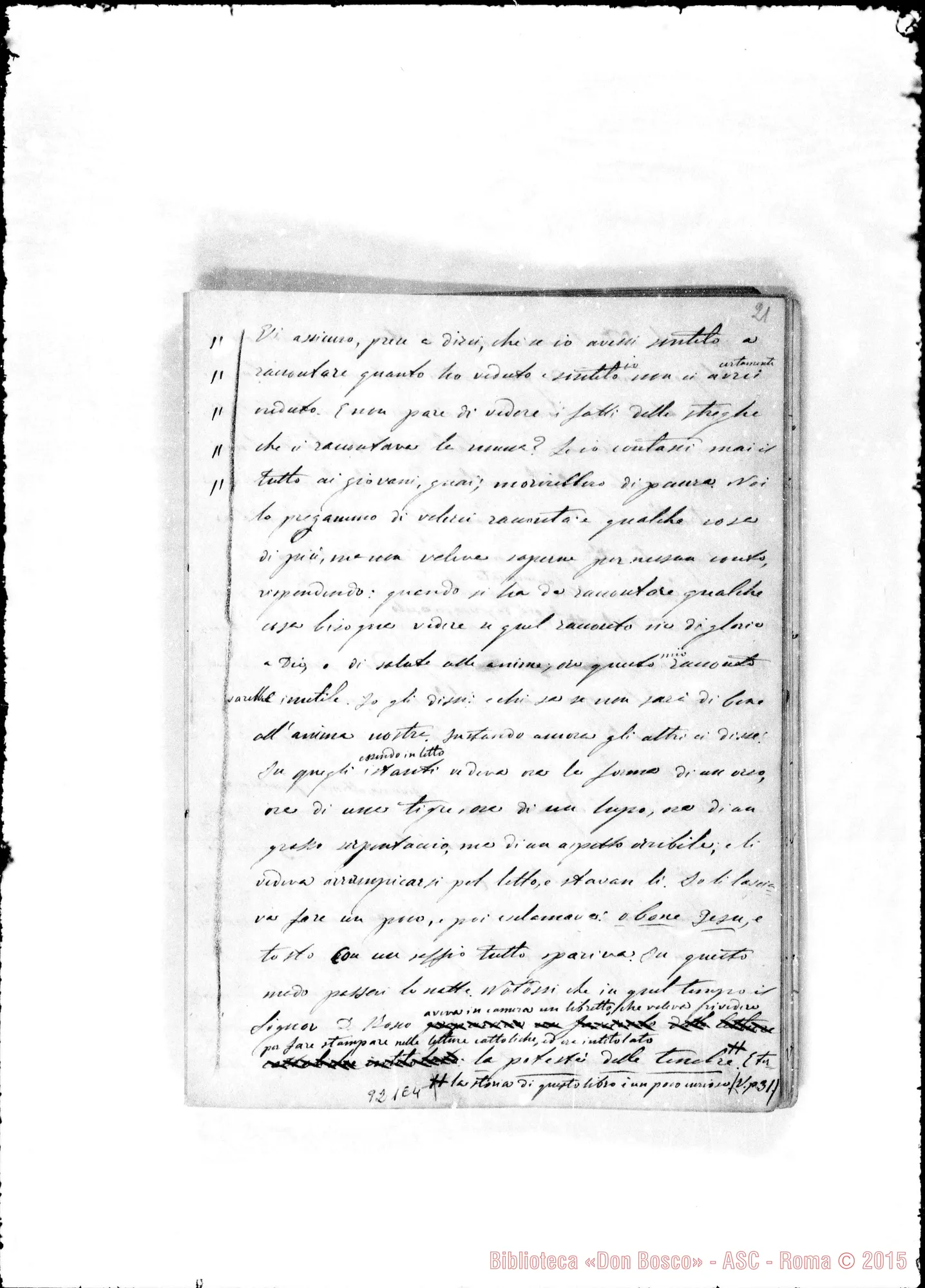 Fotogramma E 4 — Annali. 1861-62. «Ricordi dati dal Sig. D. Bosco ai suoi…»
