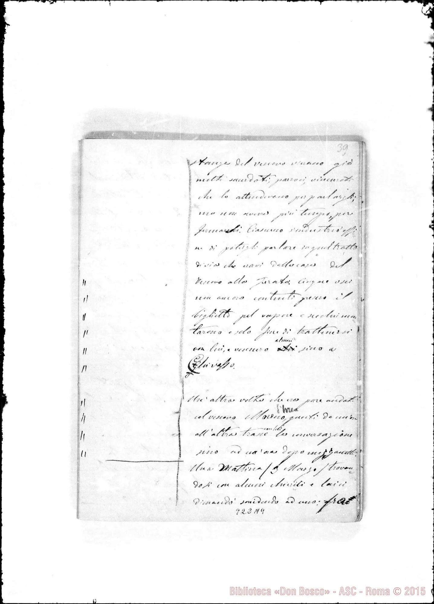 Fotogramma A 9 — Annali. 1861-62. «Ricordi dati dal Sig. D. Bosco ai suoi…»