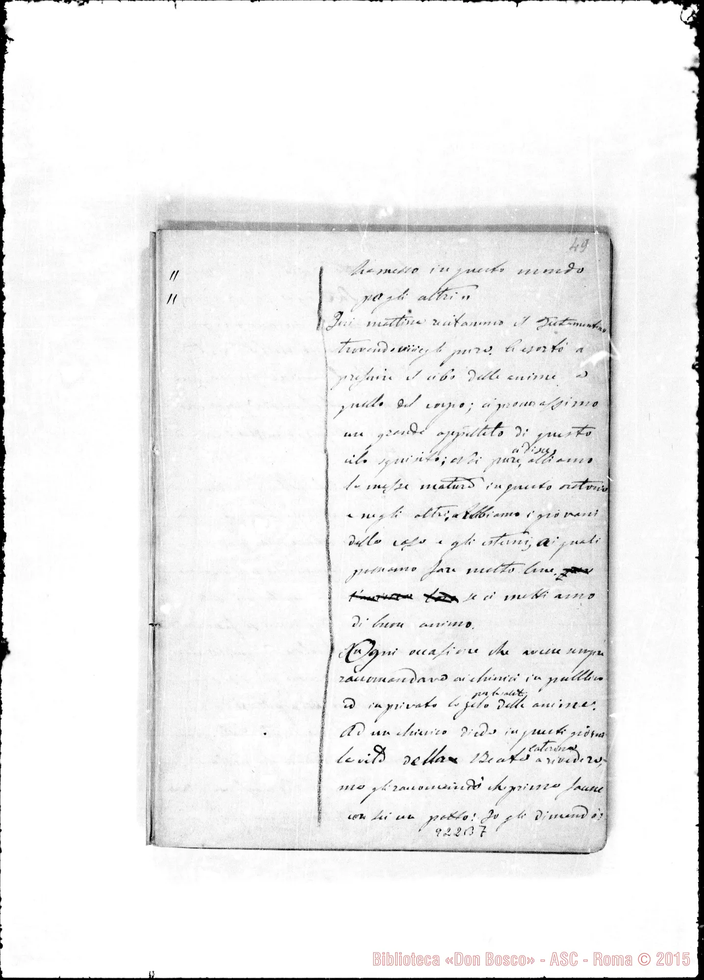 Fotogramma B 7 — Annali. 1861-62. «Ricordi dati dal Sig. D. Bosco ai suoi…»