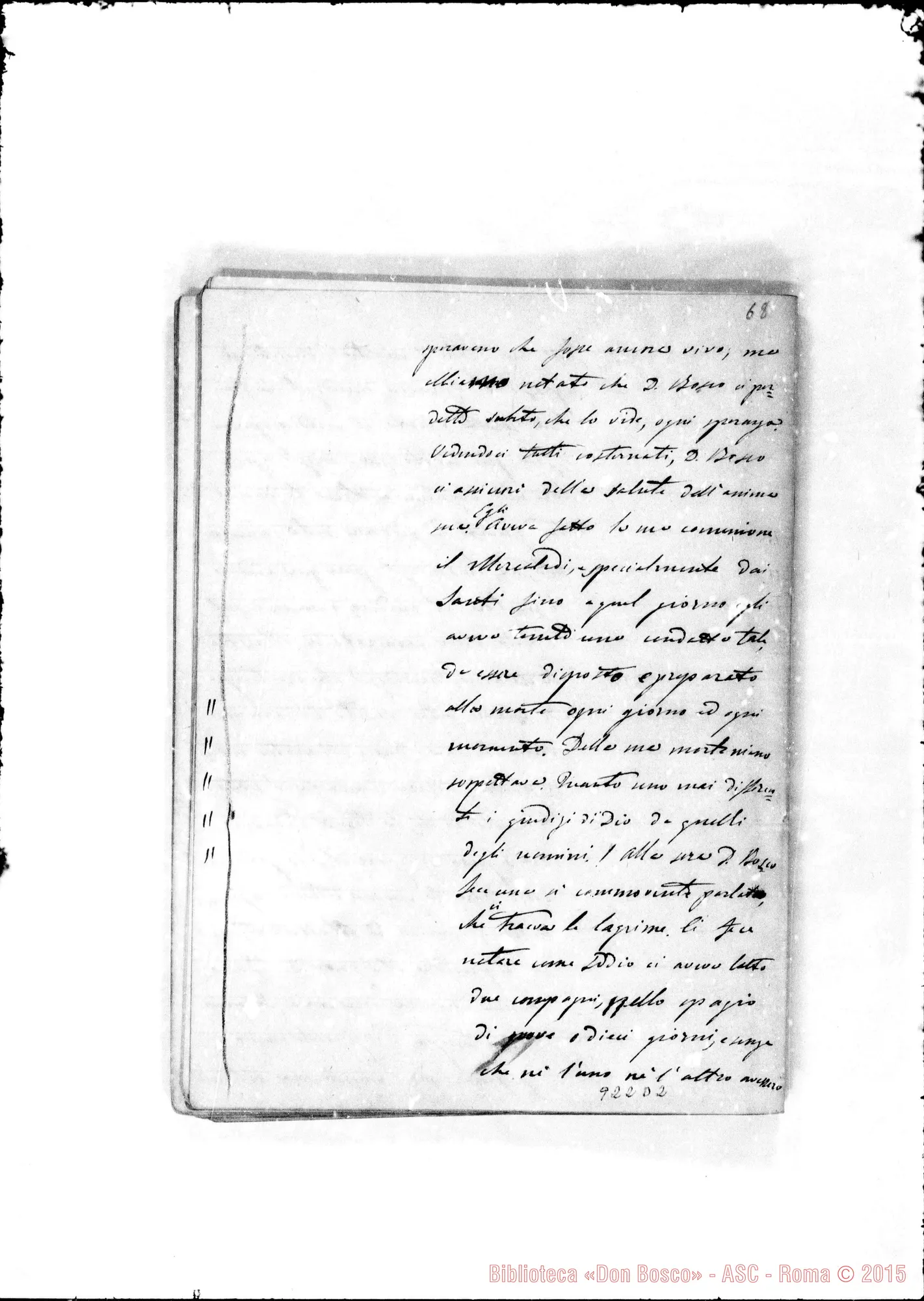 Fotogramma D 2 — Annali. 1861-62. «Ricordi dati dal Sig. D. Bosco ai suoi…»