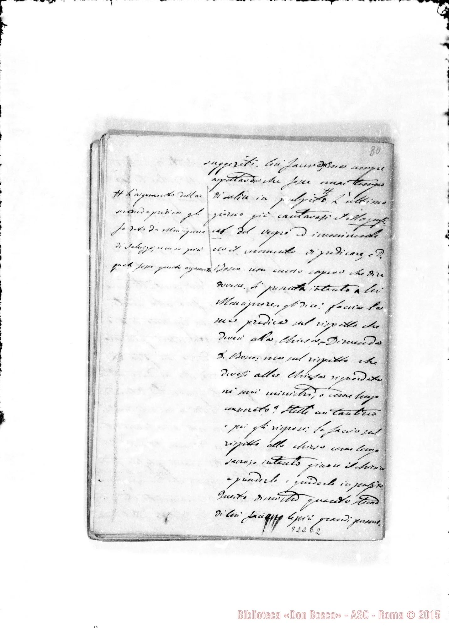 Fotogramma E 2 — Annali. 1861-62. «Ricordi dati dal Sig. D. Bosco ai suoi…»