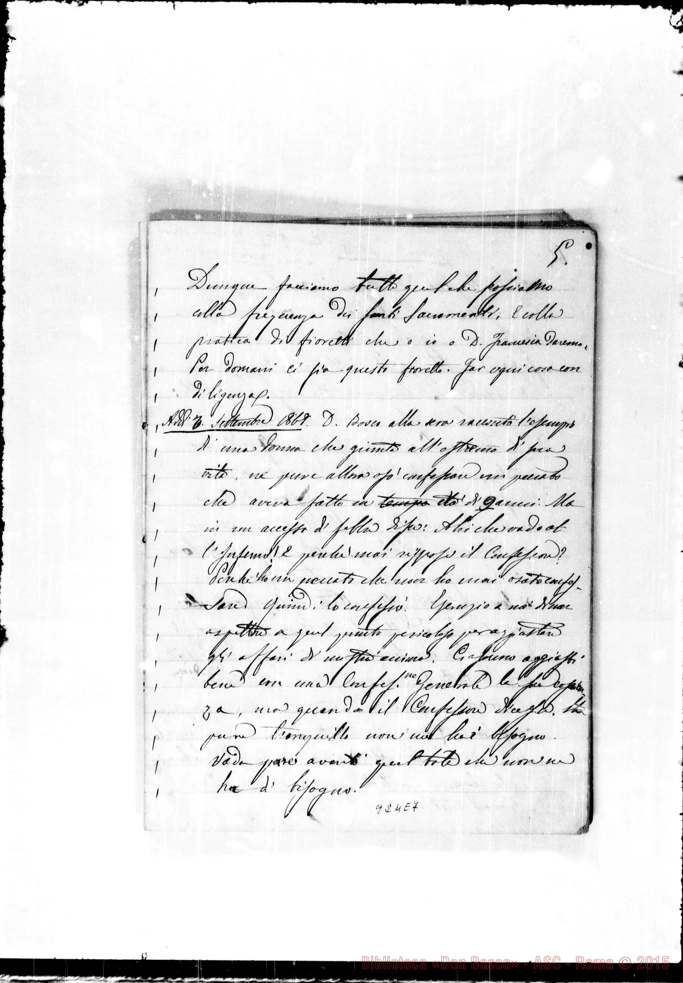 Fotogramma E 7 — Cronaca 1868-1869. «24 giugno Festa di S. Giovanni…»