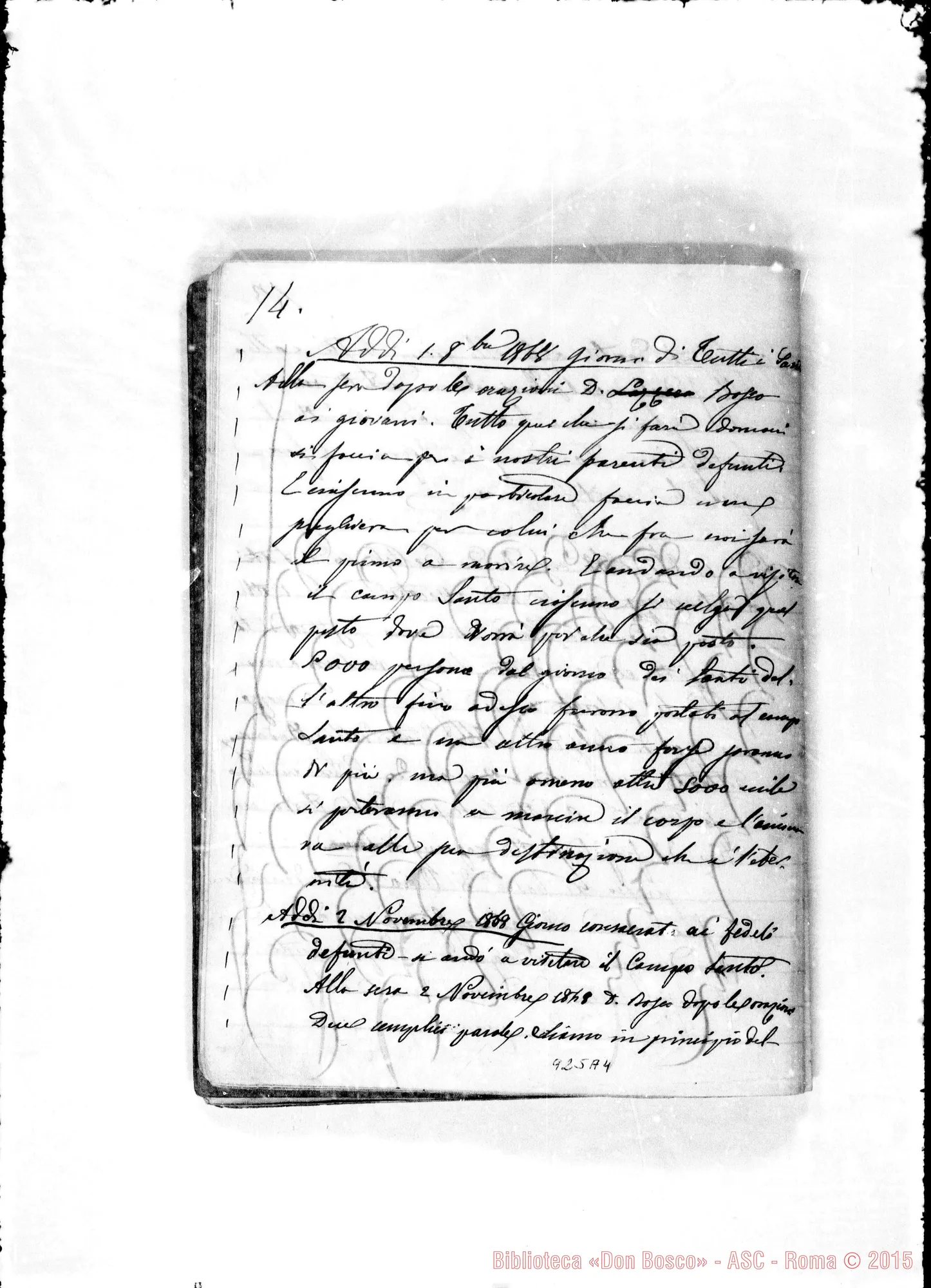 Fotogramma A 4 — Cronaca 1868-1869. «24 giugno Festa di S. Giovanni…»