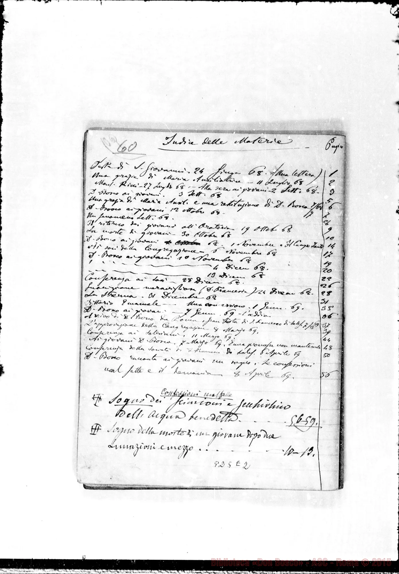 Fotogramma E 2 — Cronaca 1868-1869. «24 giugno Festa di S. Giovanni…»