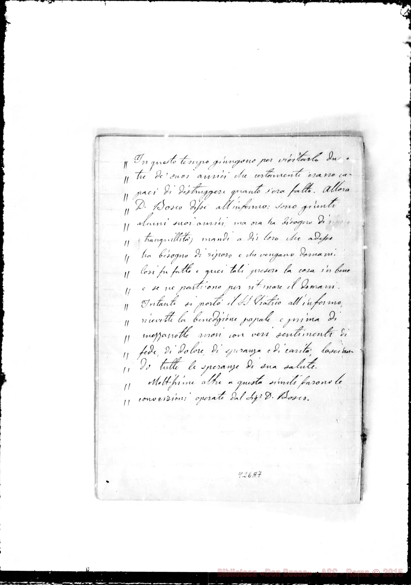 Fotogramma A 7 — Fatti diversi. Quaderno senza data. «Mirabile conversione…»
