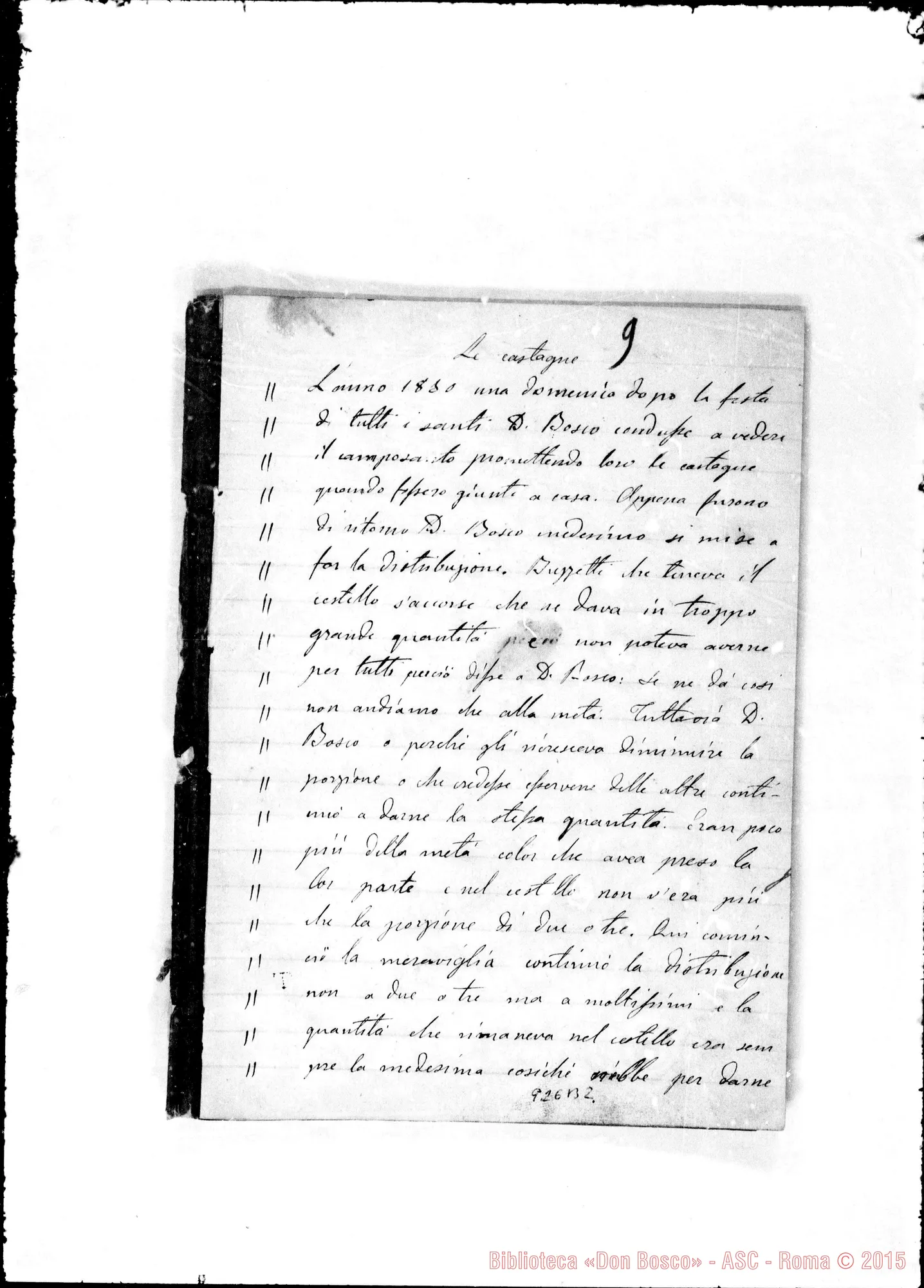 Fotogramma B 2 — Fatti diversi. Quaderno senza data. «Mirabile conversione…»