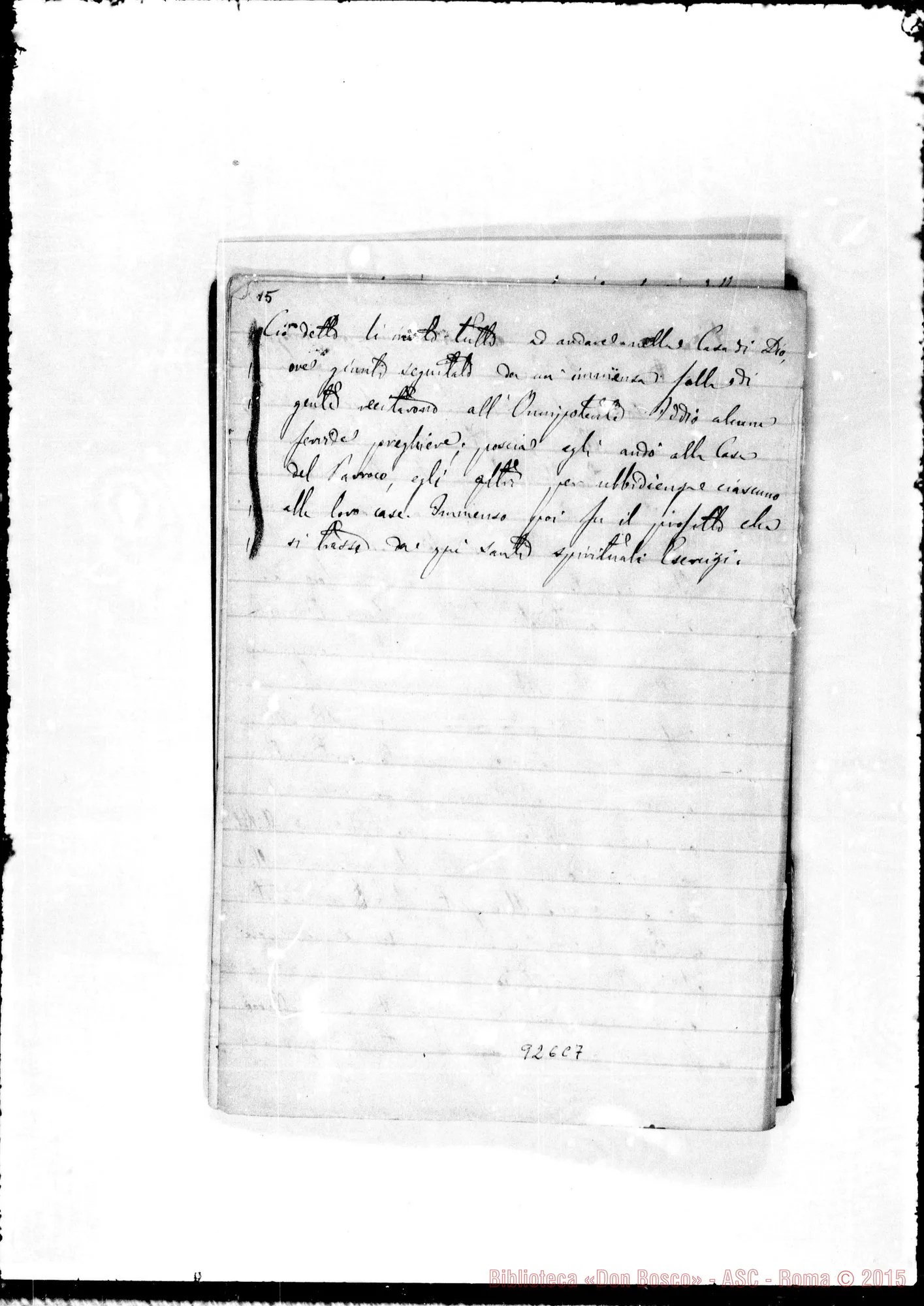 Fotogramma C 7 — Memorie. «Eravi nell’Oratorio un giovane…»