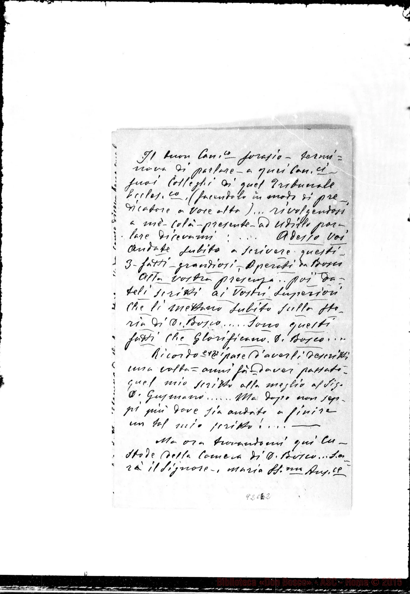 Fotogramma E 2 — Branda Michele, coad.: Testimonianze sulla vita di D. Bosco. Tre fatti prodigiosi