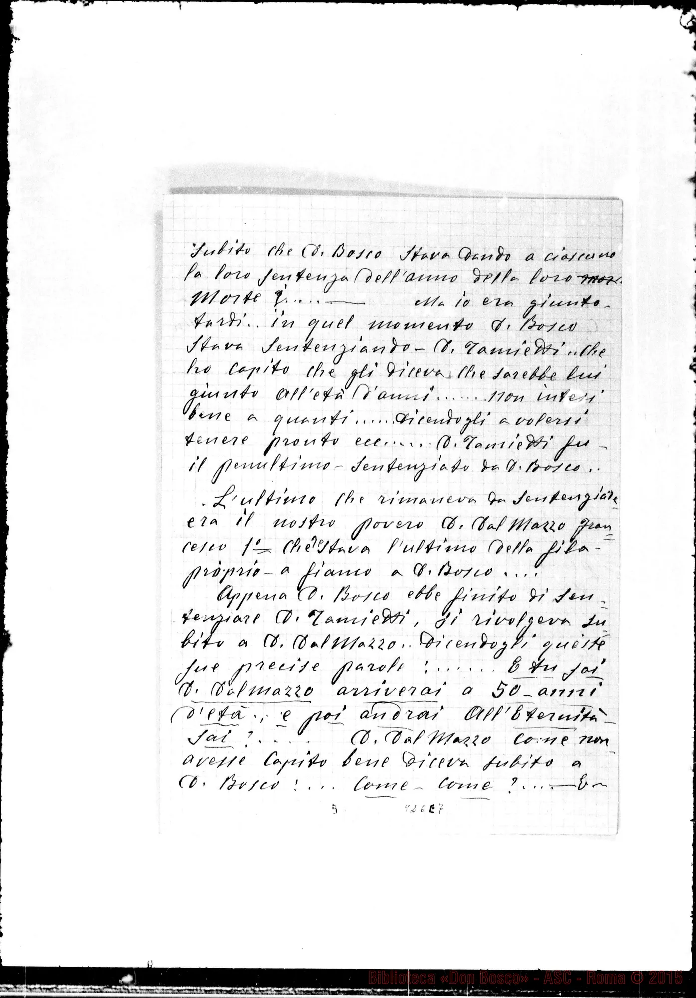 Fotogramma E 7 — Branda Michele, coad.: Testimonianze sulla vita di D. Bosco. Tre fatti prodigiosi