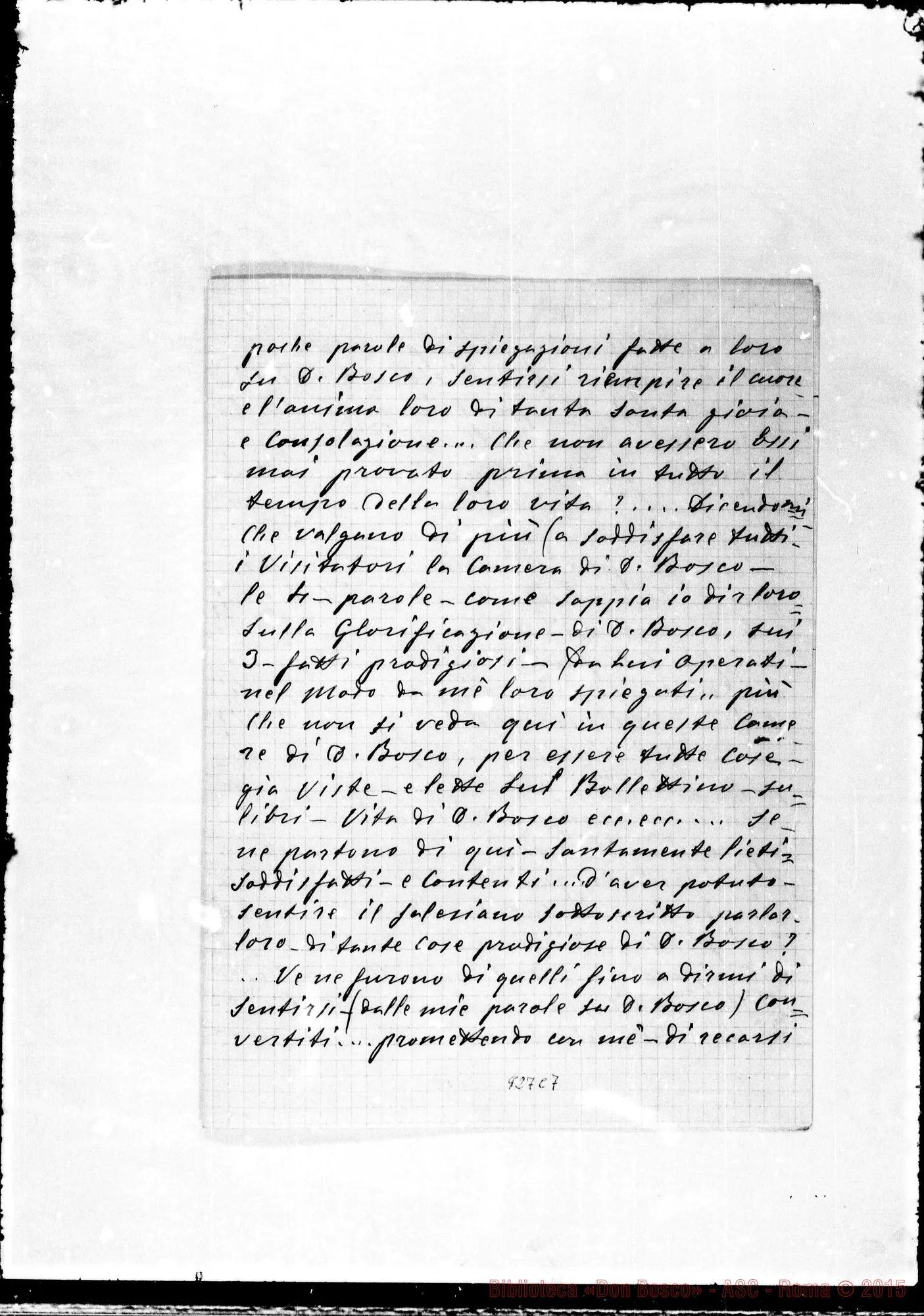 Fotogramma C 7 — Branda Michele, coad.: Testimonianze sulla vita di D. Bosco. Tre fatti prodigiosi