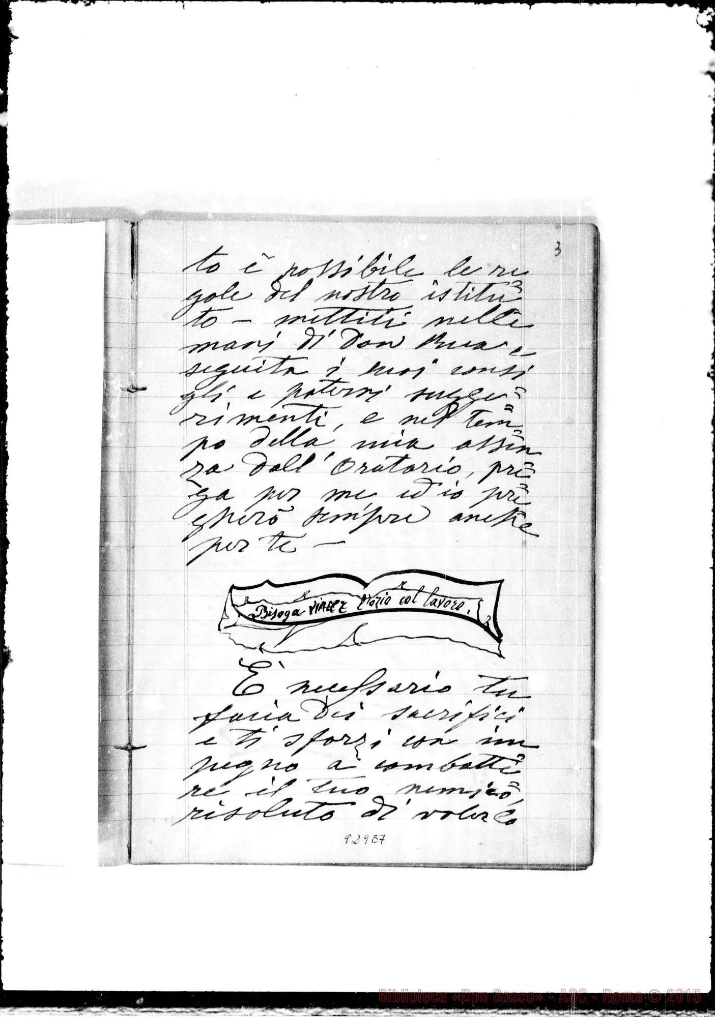 Fotogramma E 7 — Dell’Antonio Tommaso, coad.: «Preziosi ricordi di vita…» Ms. autogr.