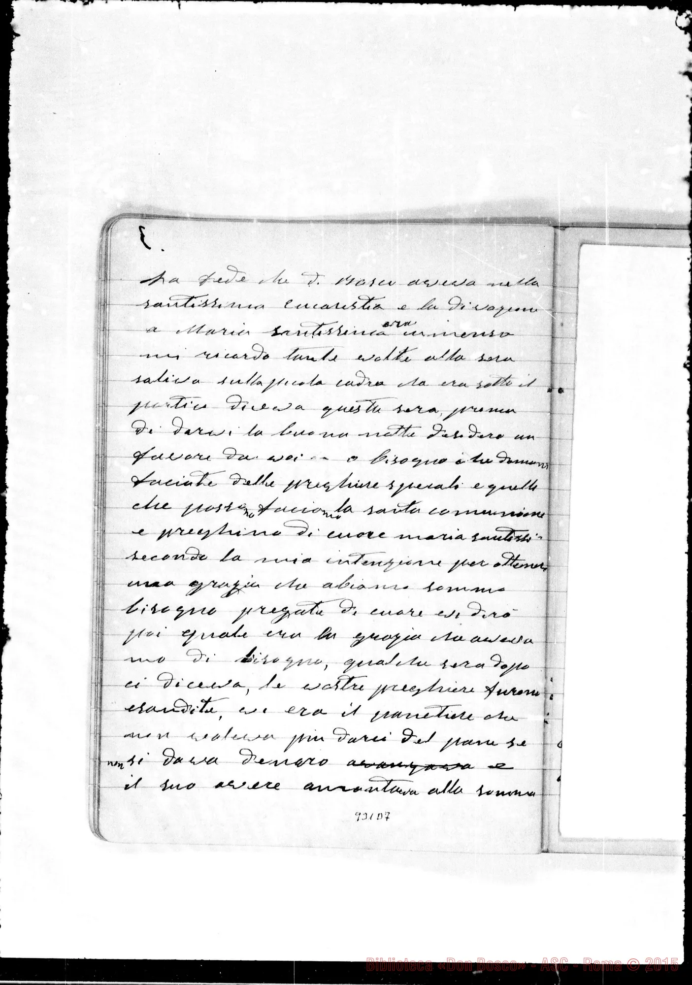 Fotogramma D 7 — Relazione sulla vita di D. Bosco. «Nel 1854…»