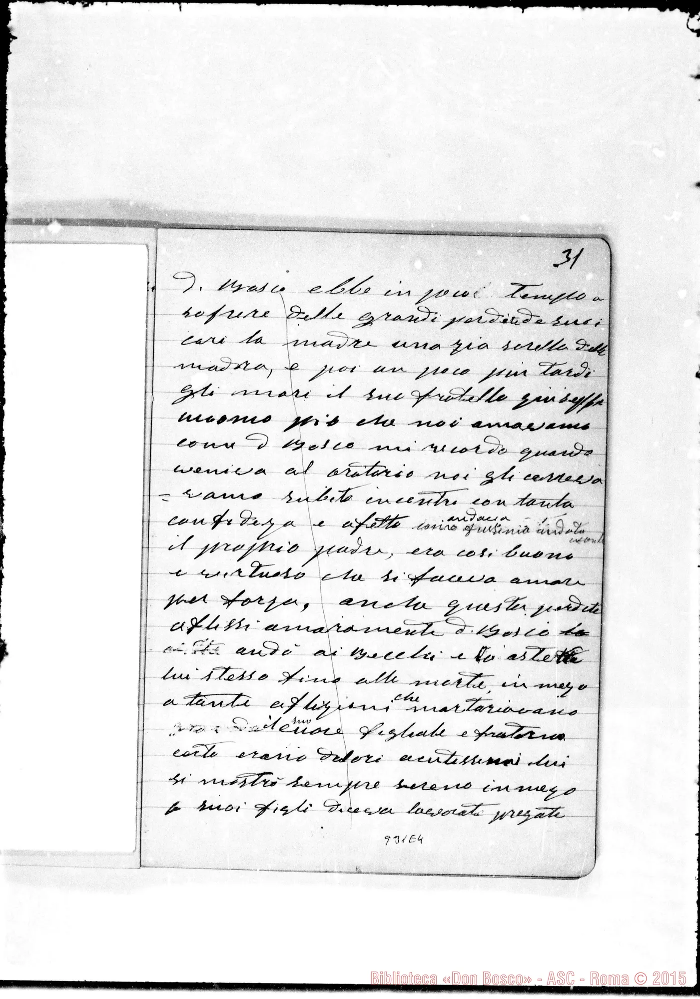 Fotogramma E 4 — Relazione sulla vita di D. Bosco. «Nel 1854…»
