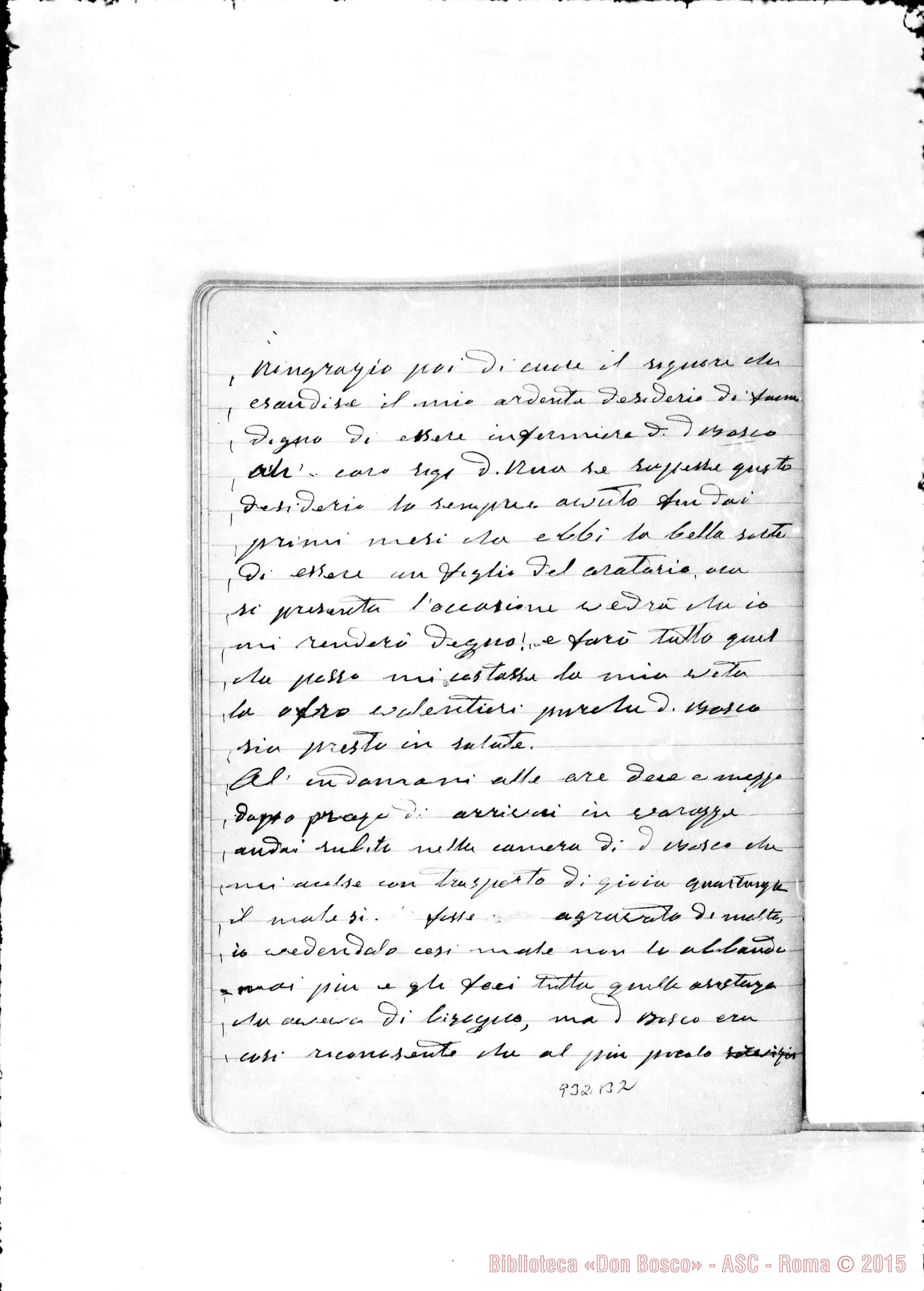 Fotogramma B 2 — Relazione sulla vita di D. Bosco. «Nel 1854…»