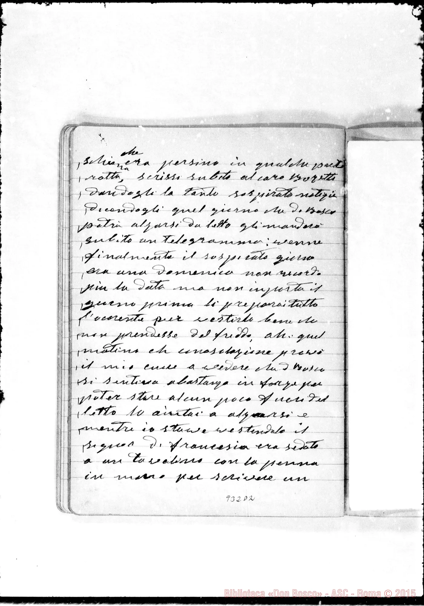 Fotogramma D 2 — Relazione sulla vita di D. Bosco. «Nel 1854…»