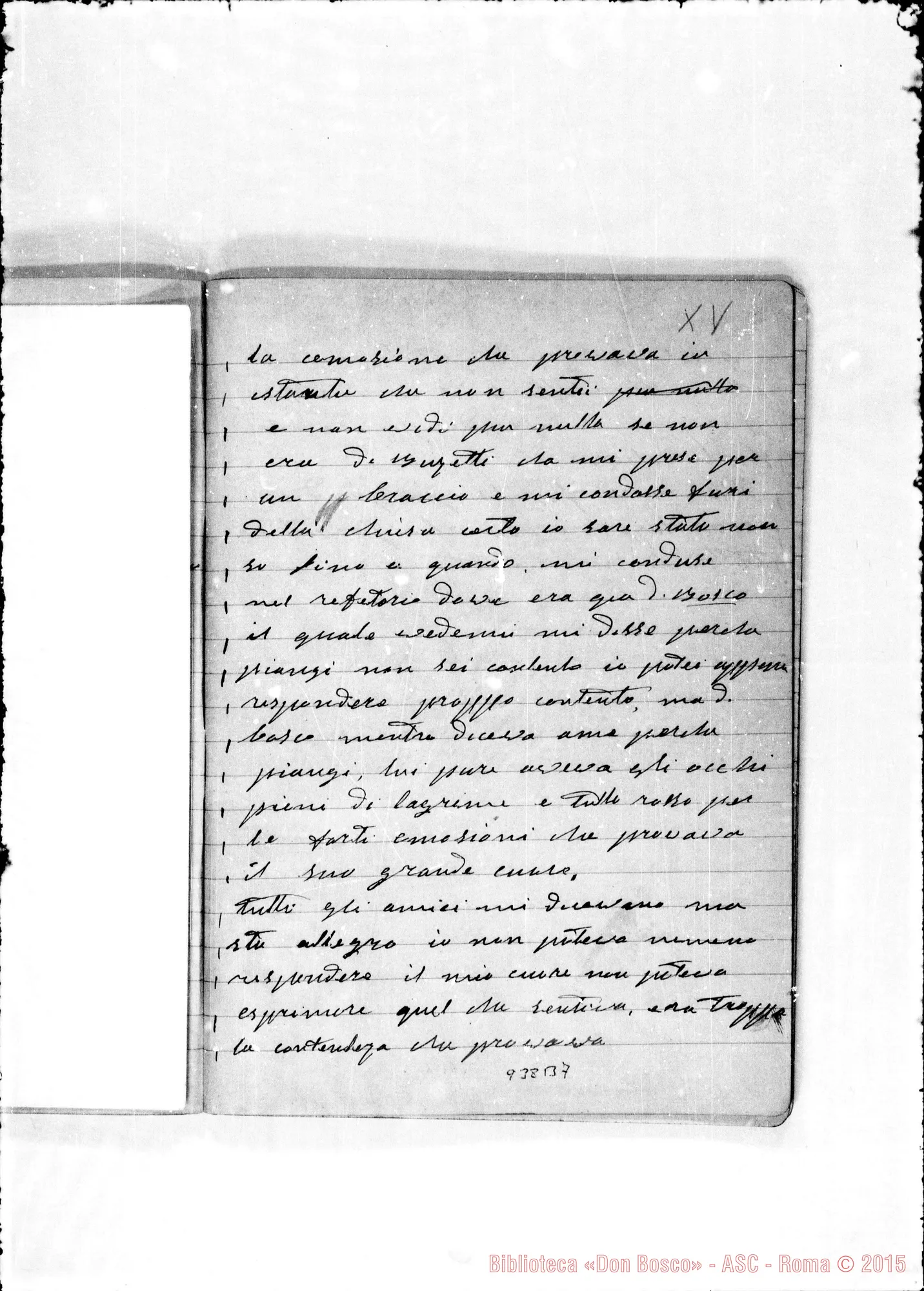 Fotogramma B 7 — «In quella settimana venne…» Seconda parte «malattia Bosco»