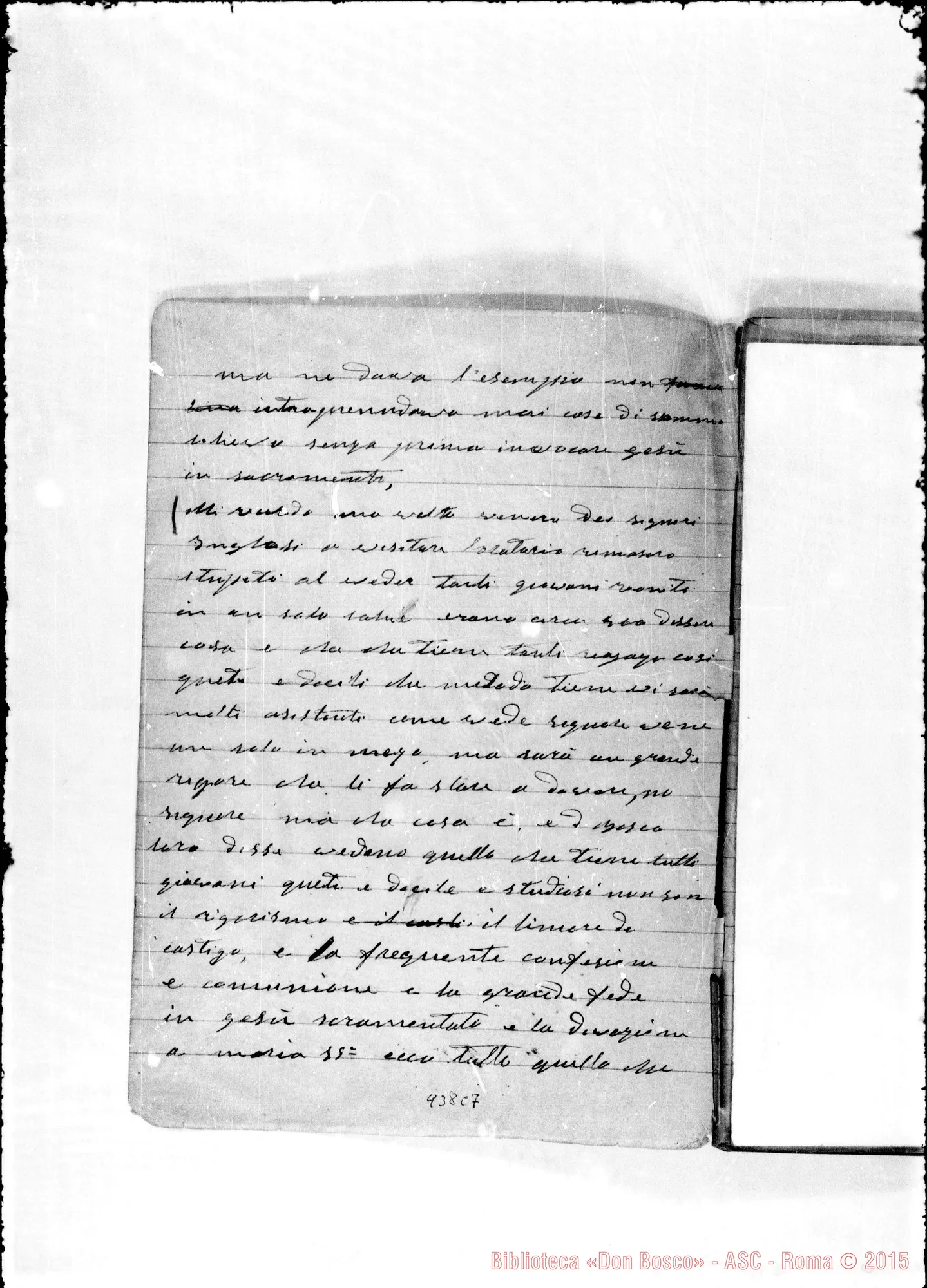 Fotogramma C 7 — Deposizione per la causa del Servo di Dio Giov. Bosco