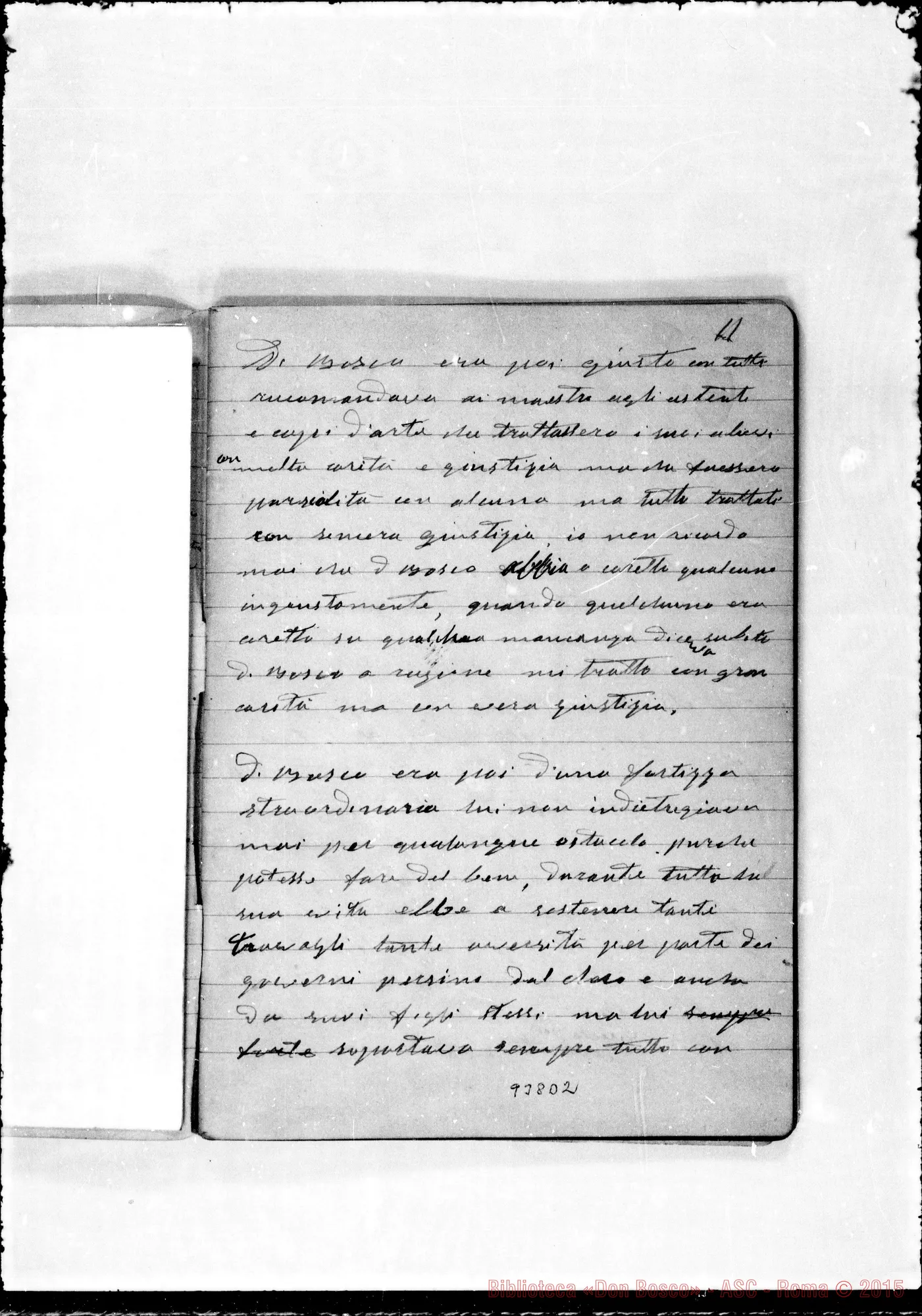 Fotogramma D 2 — Deposizione per la causa del Servo di Dio Giov. Bosco