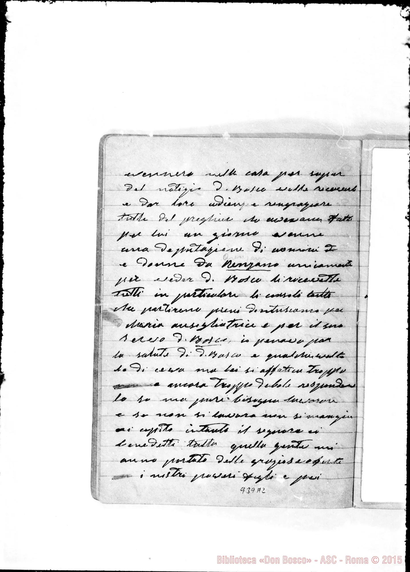 Fotogramma A 2 — Deposizione per la causa del Servo di Dio Giov. Bosco