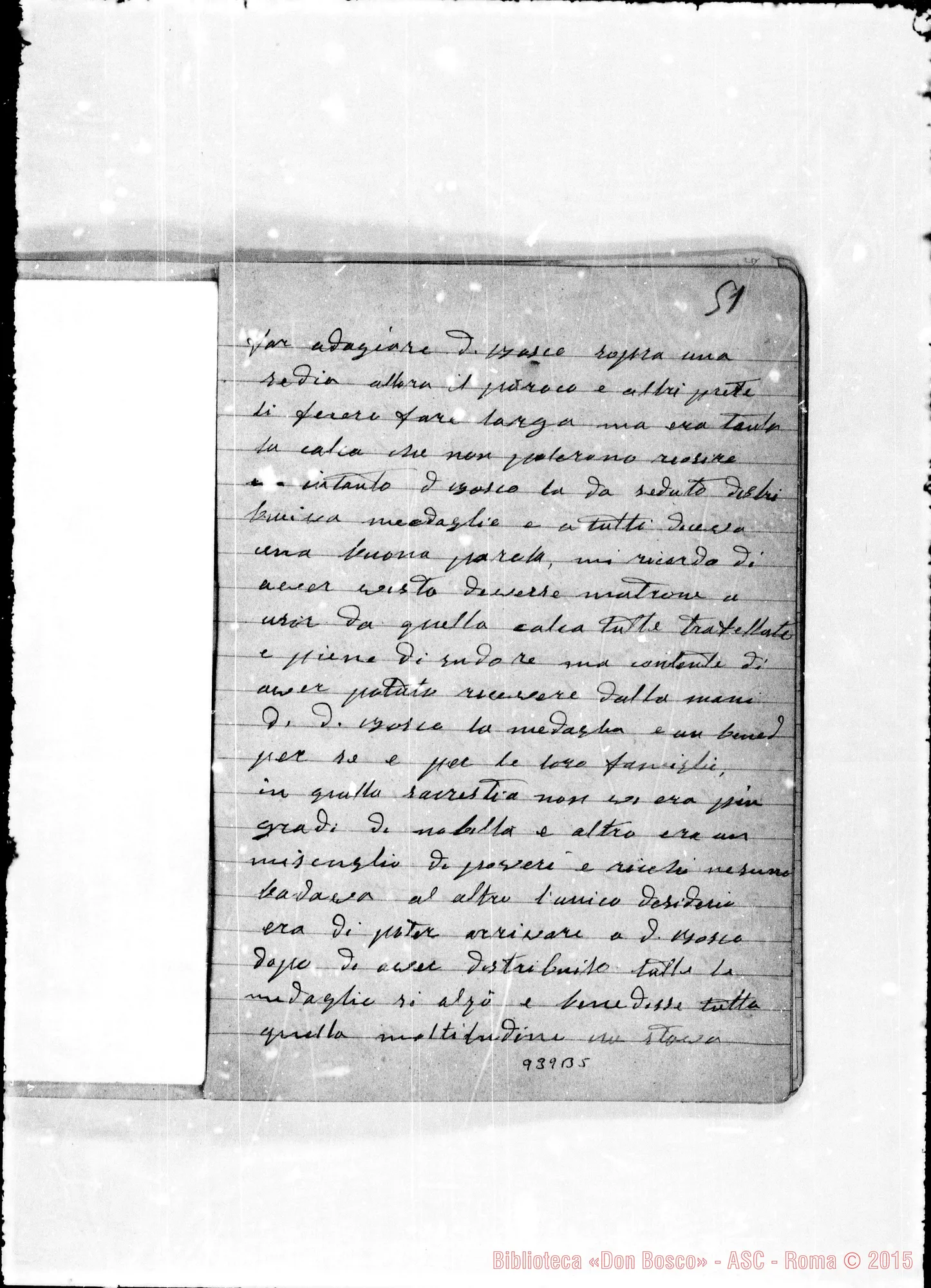 Fotogramma B 5 — Deposizione per la causa del Servo di Dio Giov. Bosco