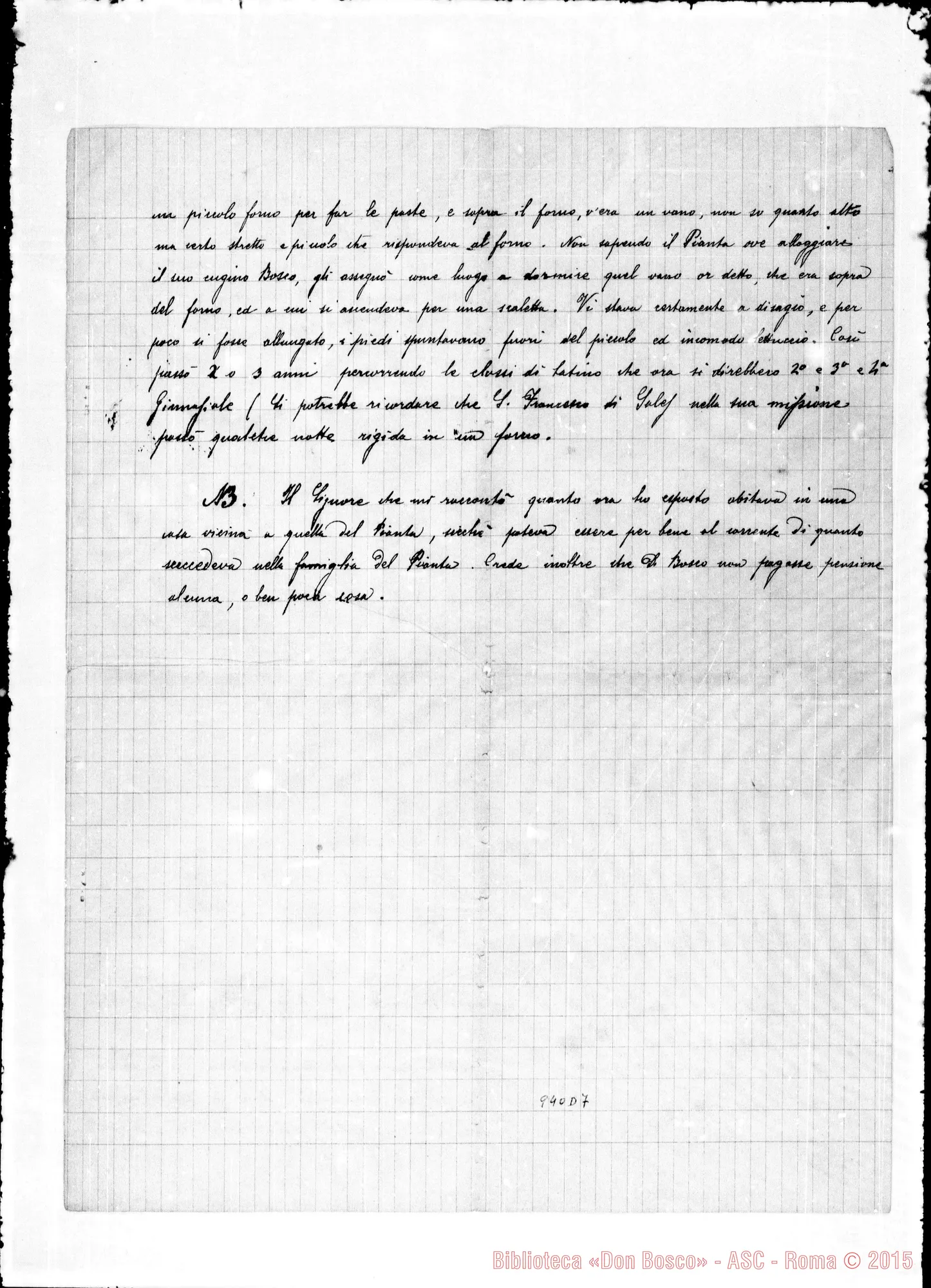 Fotogramma D 7 — Garino Giovanni, sac. SDB: «Relazione di alcuni fatti…» Ms. Garino