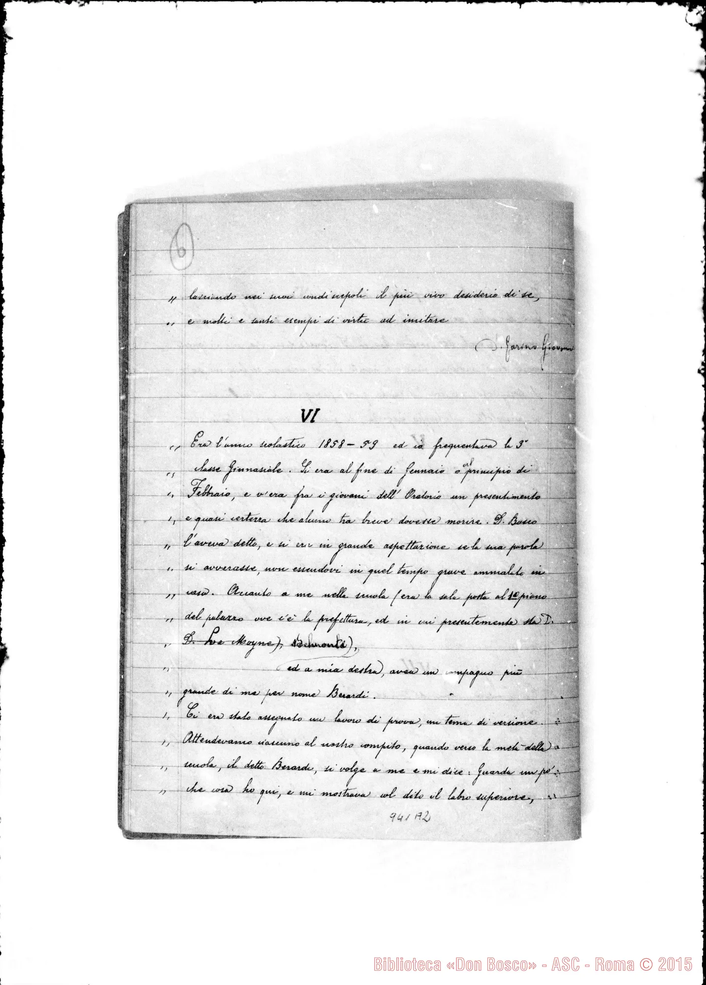 Fotogramma A 2 — «Relazione di alcuni fatti…» Redaz. d’altra mano