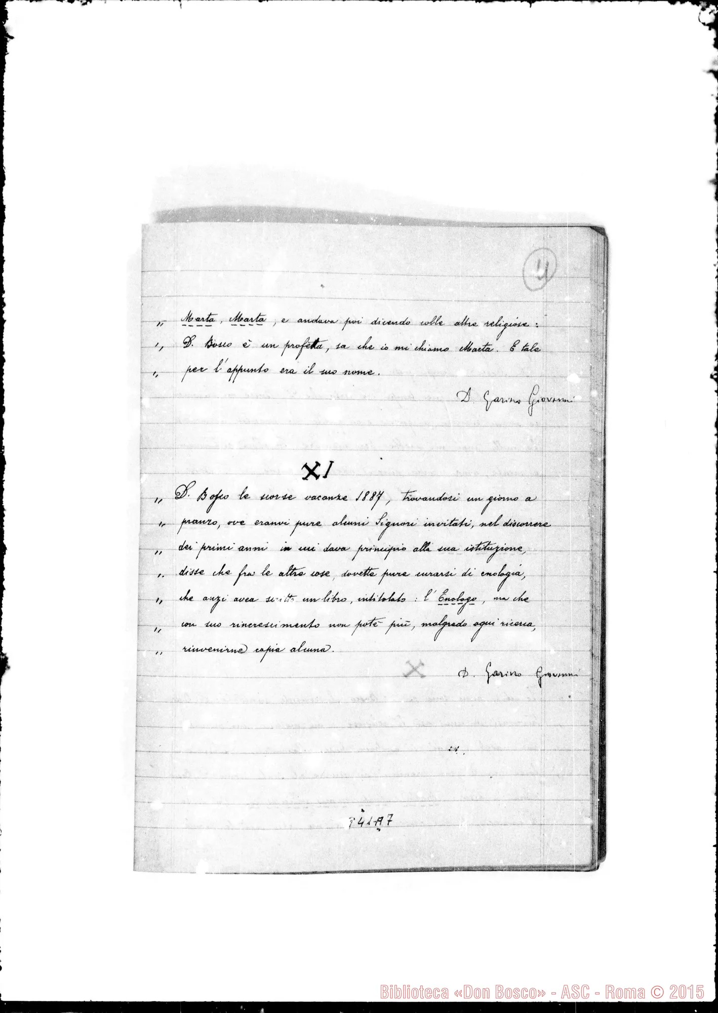 Fotogramma A 7 — «Relazione di alcuni fatti…» Redaz. d’altra mano