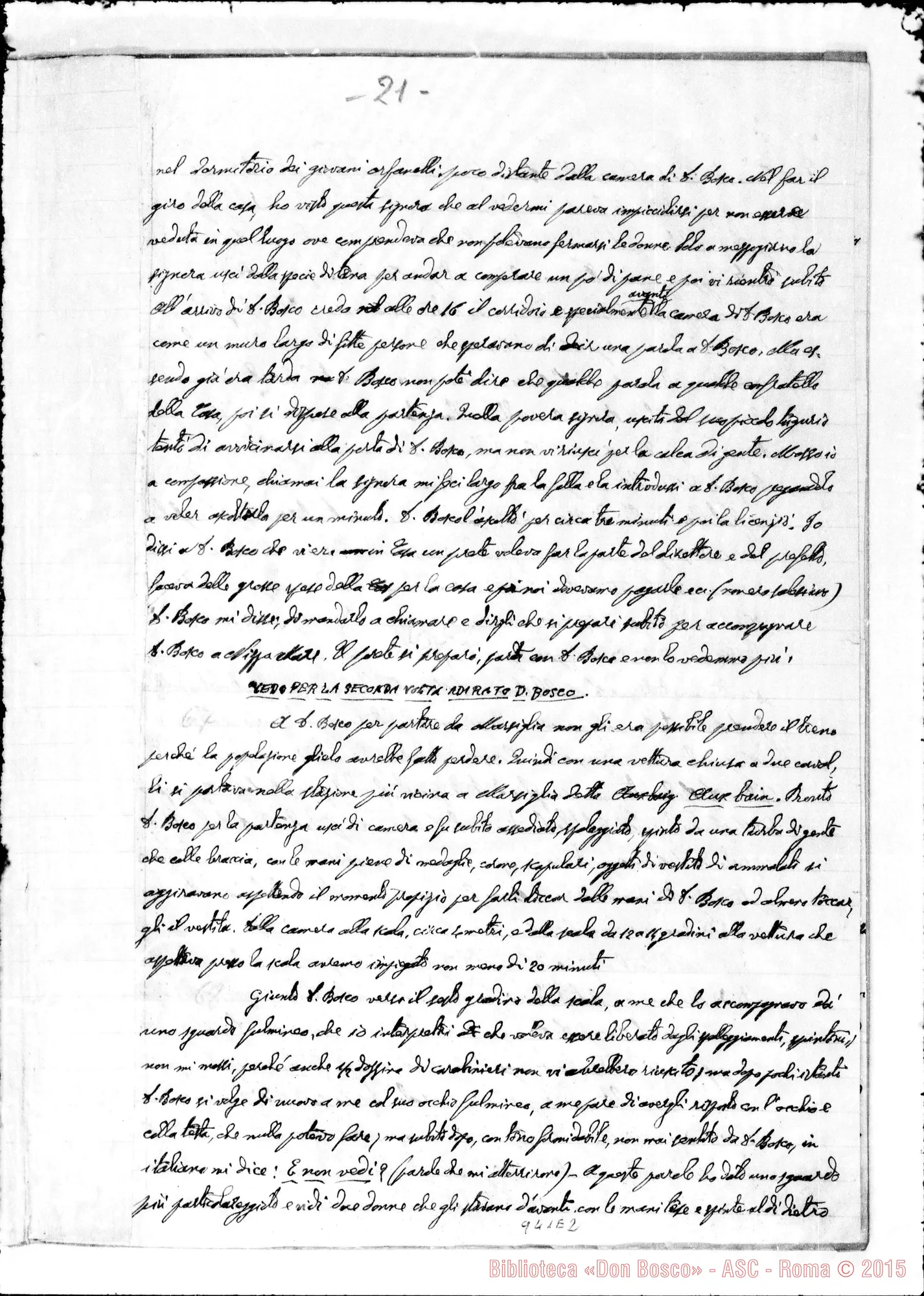 Fotogramma E 2 — «Ottantaquattro aneddoti sulla vita di D. Bosco…»