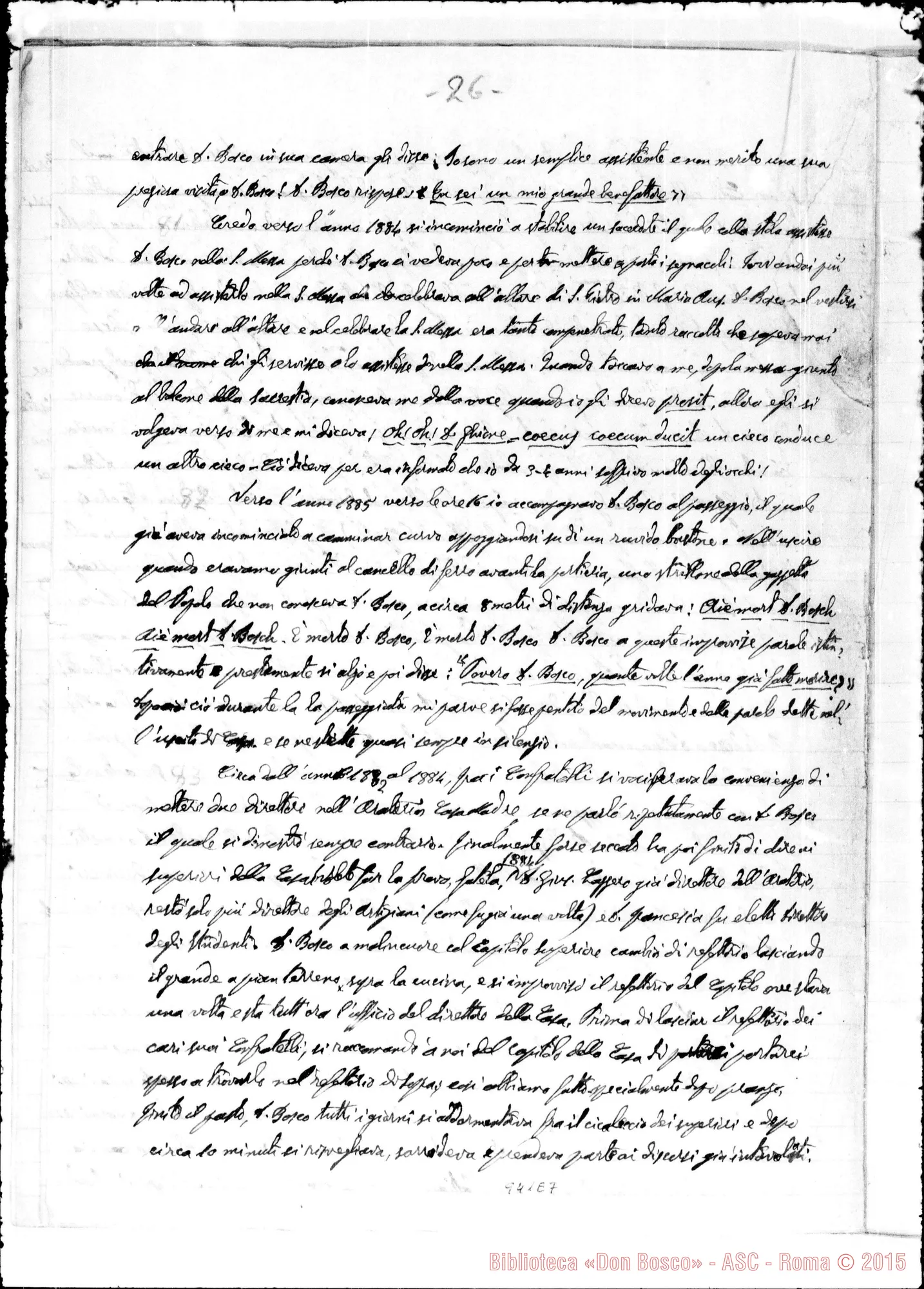 Fotogramma E 7 — «Ottantaquattro aneddoti sulla vita di D. Bosco…»