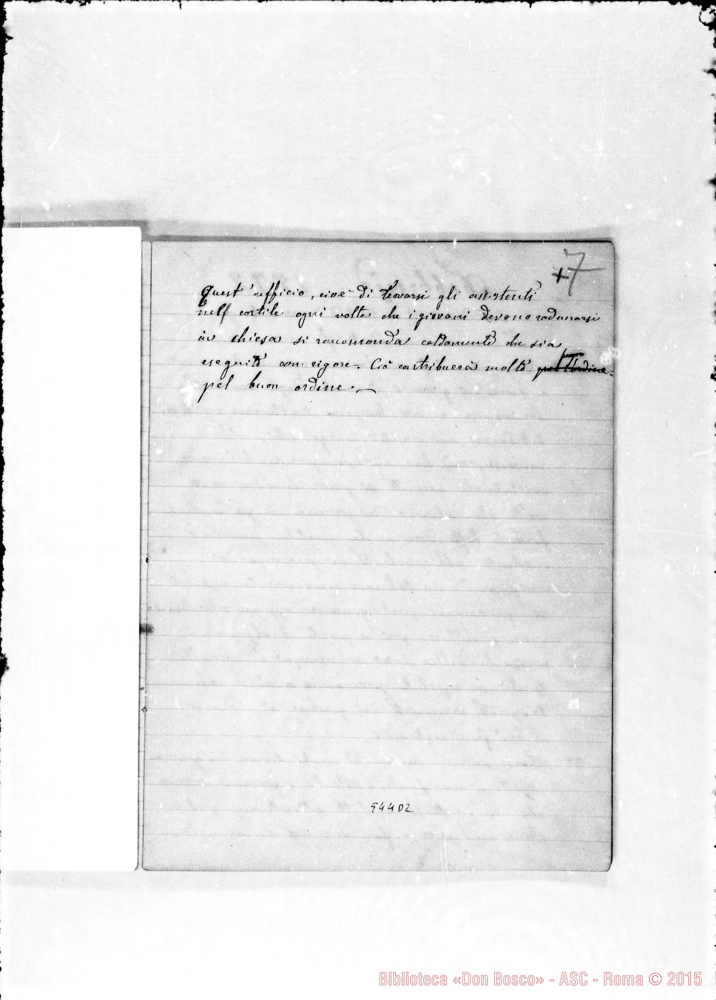 Fotogramma D 2 — Adunanze del Personale E del Capitolo dell’Oratorio…