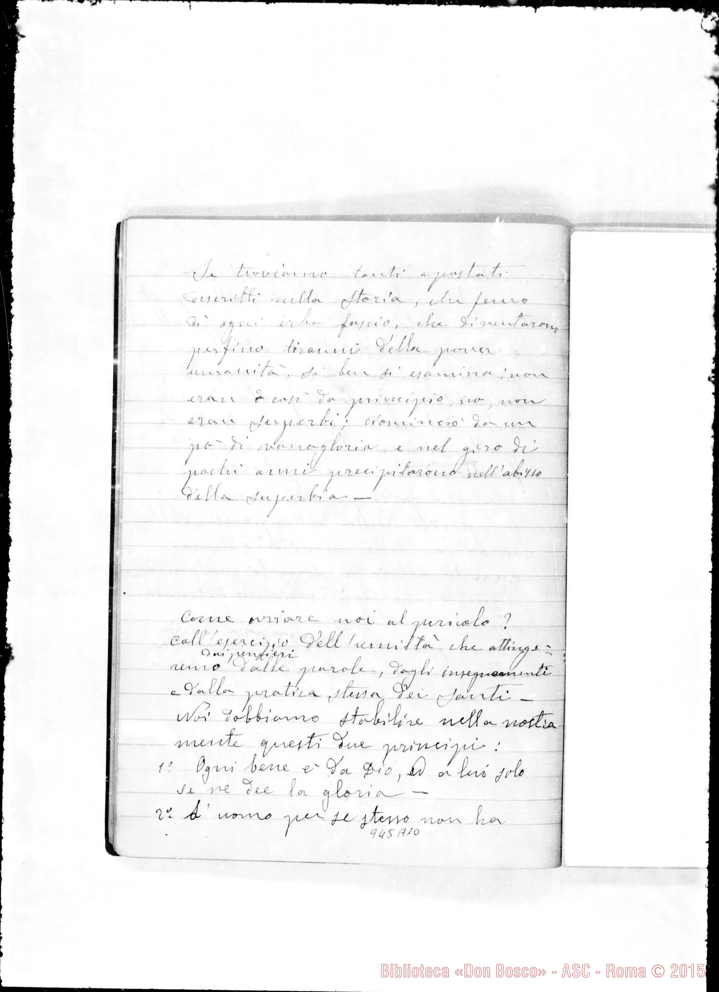 Fotogramma A 10 — Memorie di conferenze ai confratelli borghesi…
