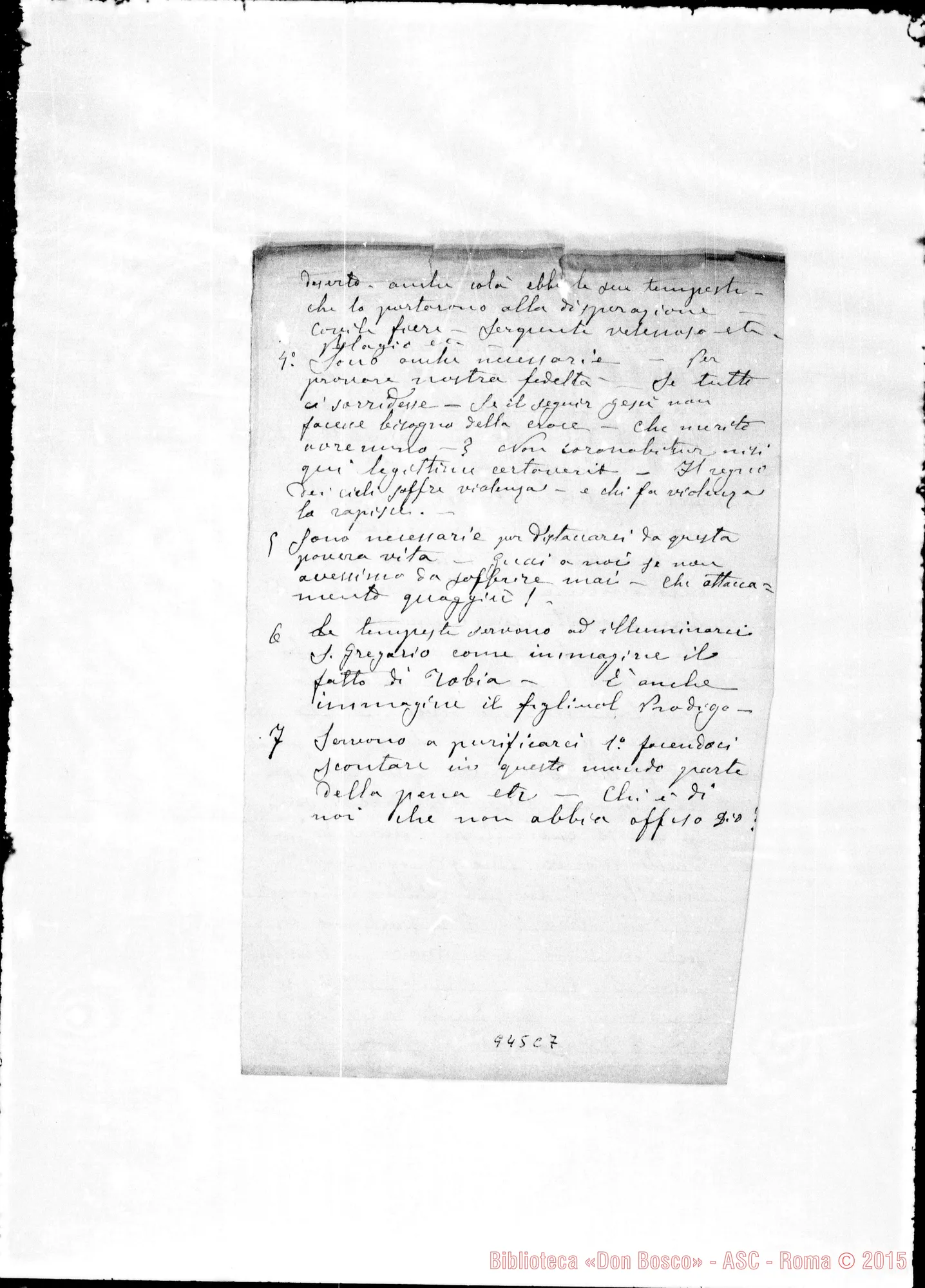 Fotogramma C 7 — Memorie di conferenze ai confratelli borghesi…