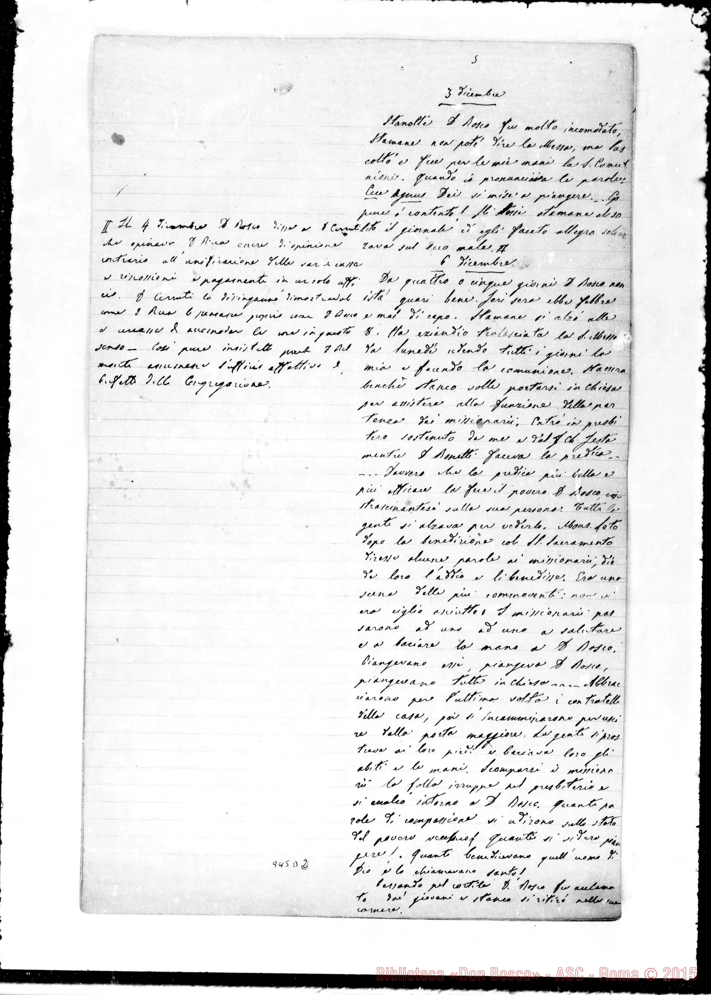 Fotogramma D 2 — Lemoyne Giov. Batt.: Diario sugli ultimi giorni di D. Bosco