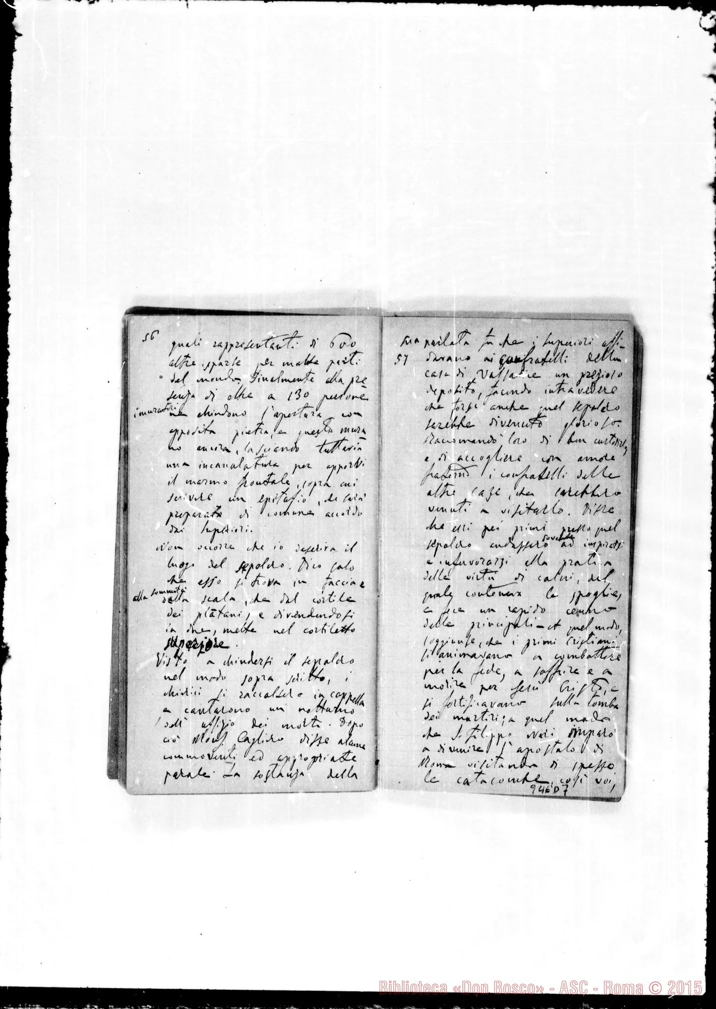 Fotogramma D 7 — «Segue il diario dopo che se ne volò al Cielo…»