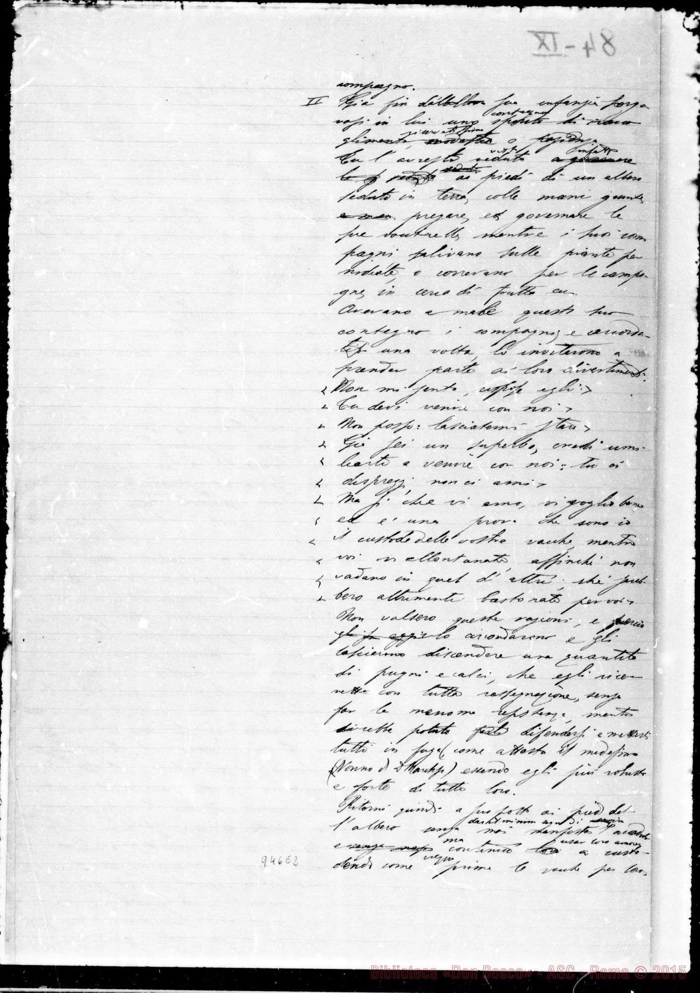 Fotogramma E 2 — 1825-50: Alcuni fatti della giovinezza di D. Bosco