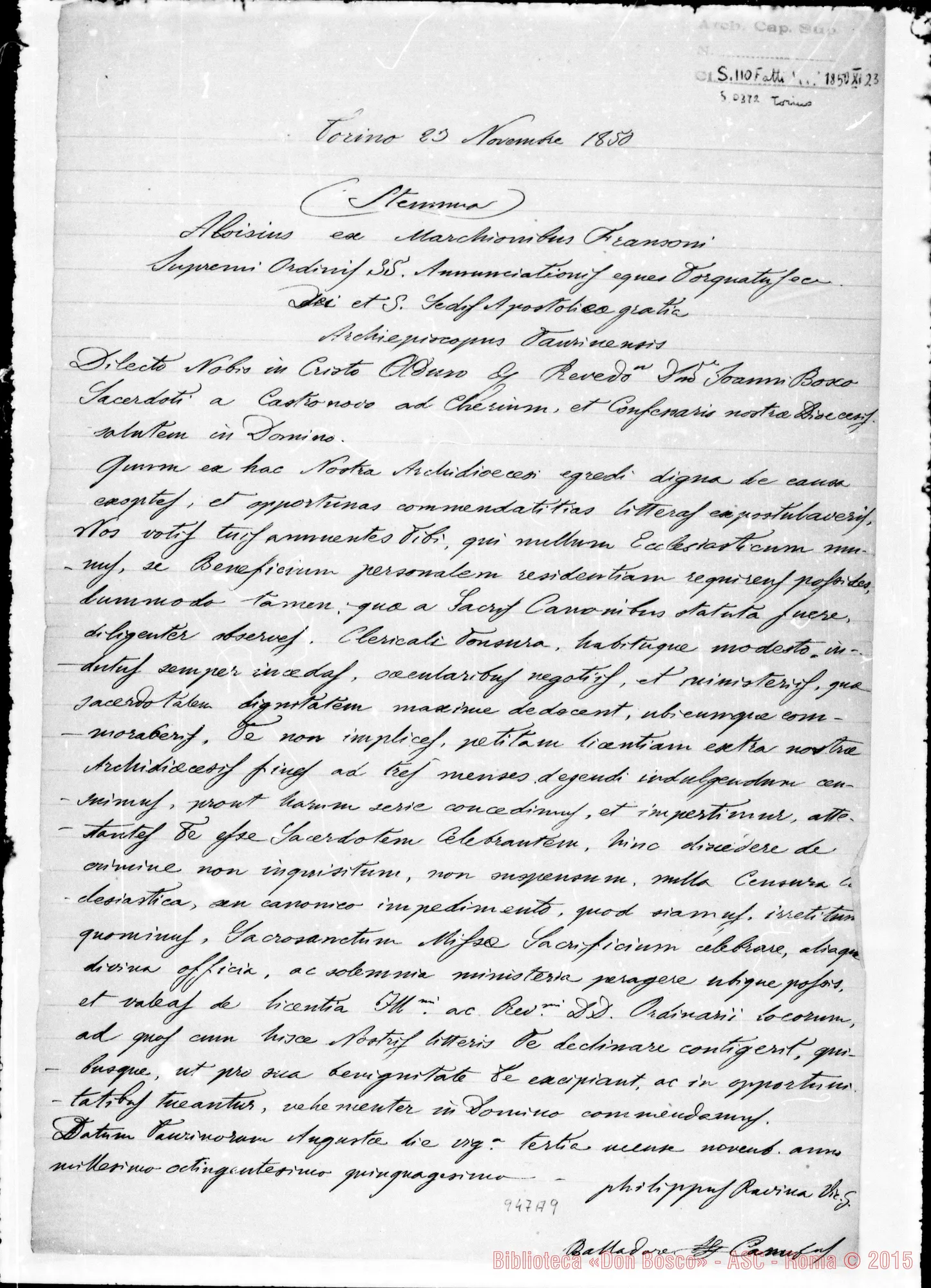 Fotogramma A 9 — Strenna 1850