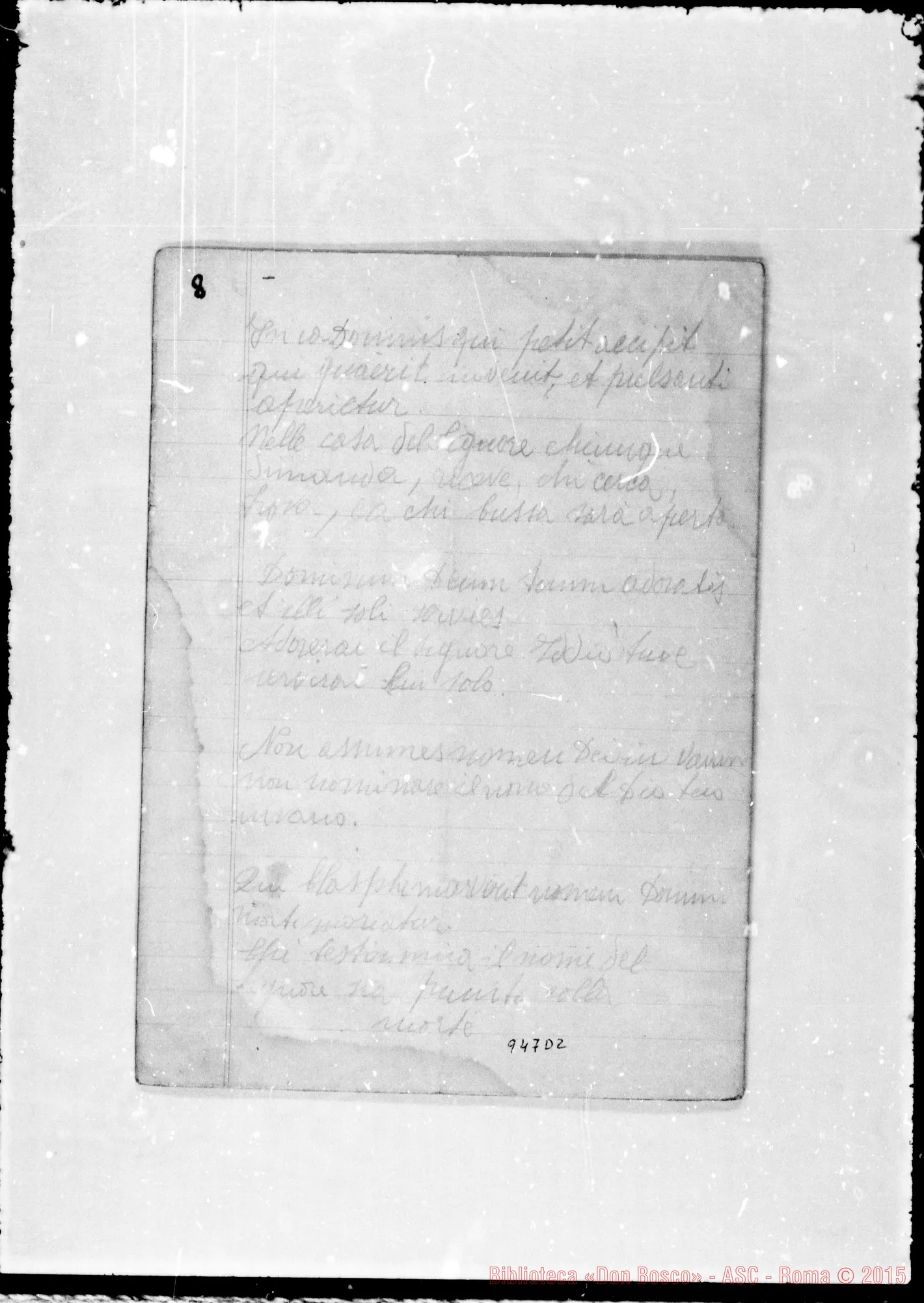 Fotogramma D 2 — Sentenze scritturali per i muri dei portici