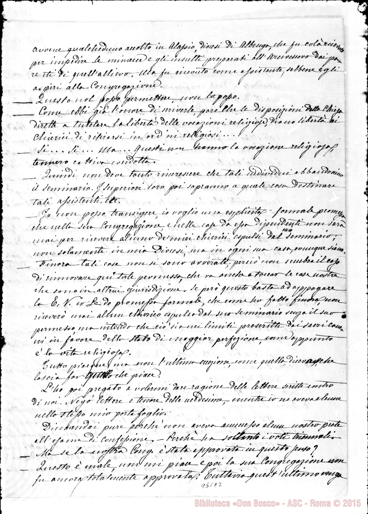 Fotogramma C 2 — Diverse lettere di D. Bosco ed altri. Copie