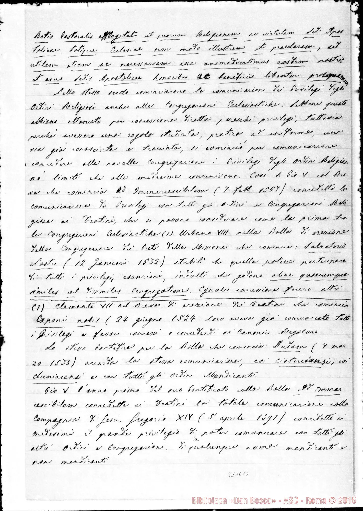 Fotogramma E 10 — Sommario per la concessione delle grazie spirituali…