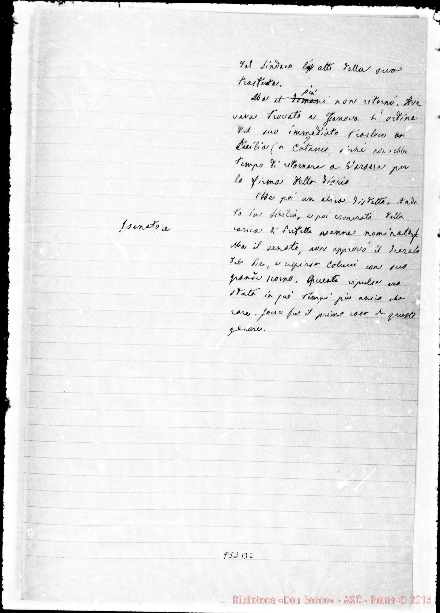 Fotogramma B 2 — Deputato Doselle avverte D. Bosco