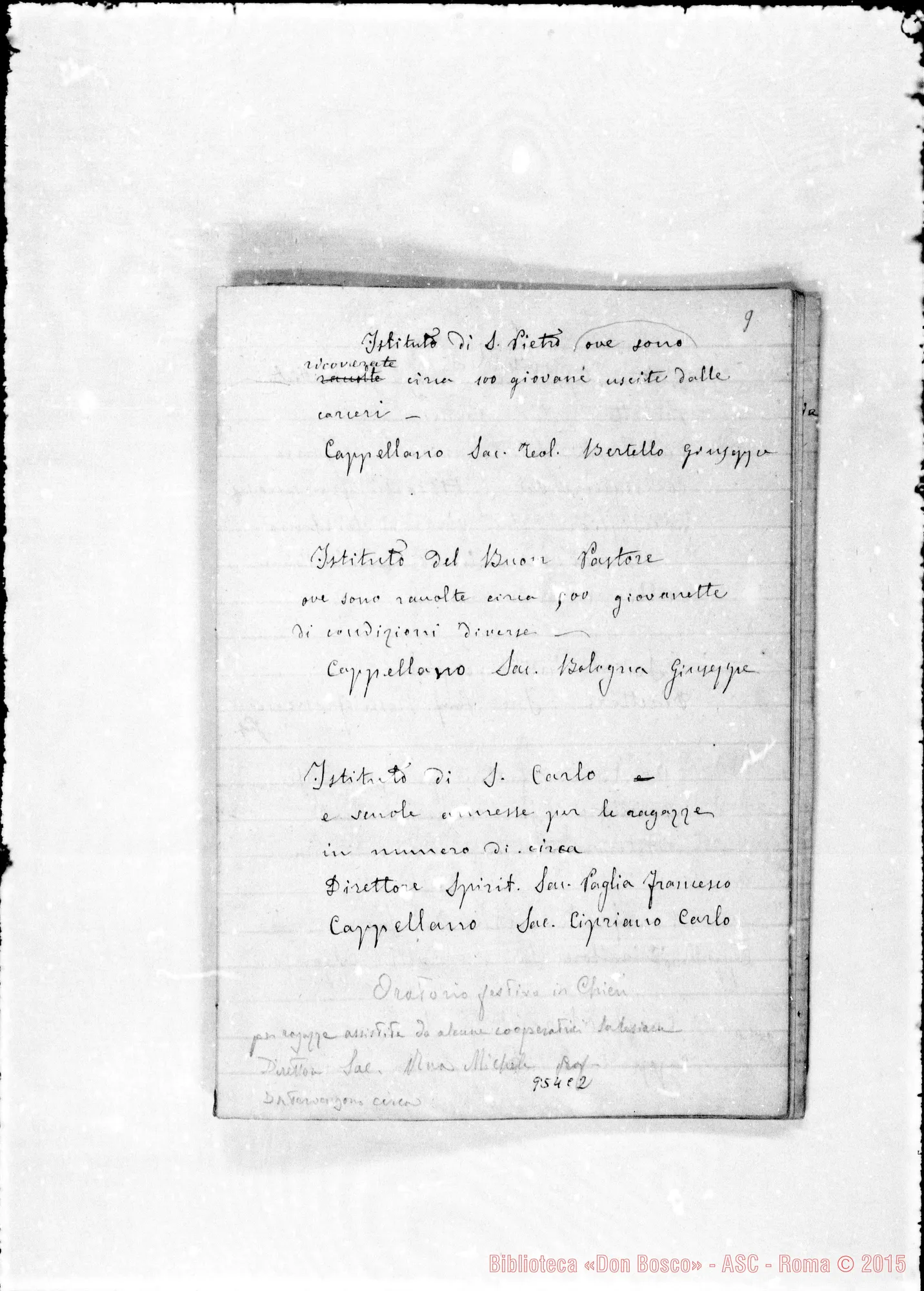 Fotogramma C 2 — Abbozzo per omaggio A Pio IX nel suo giubileo episcopale
