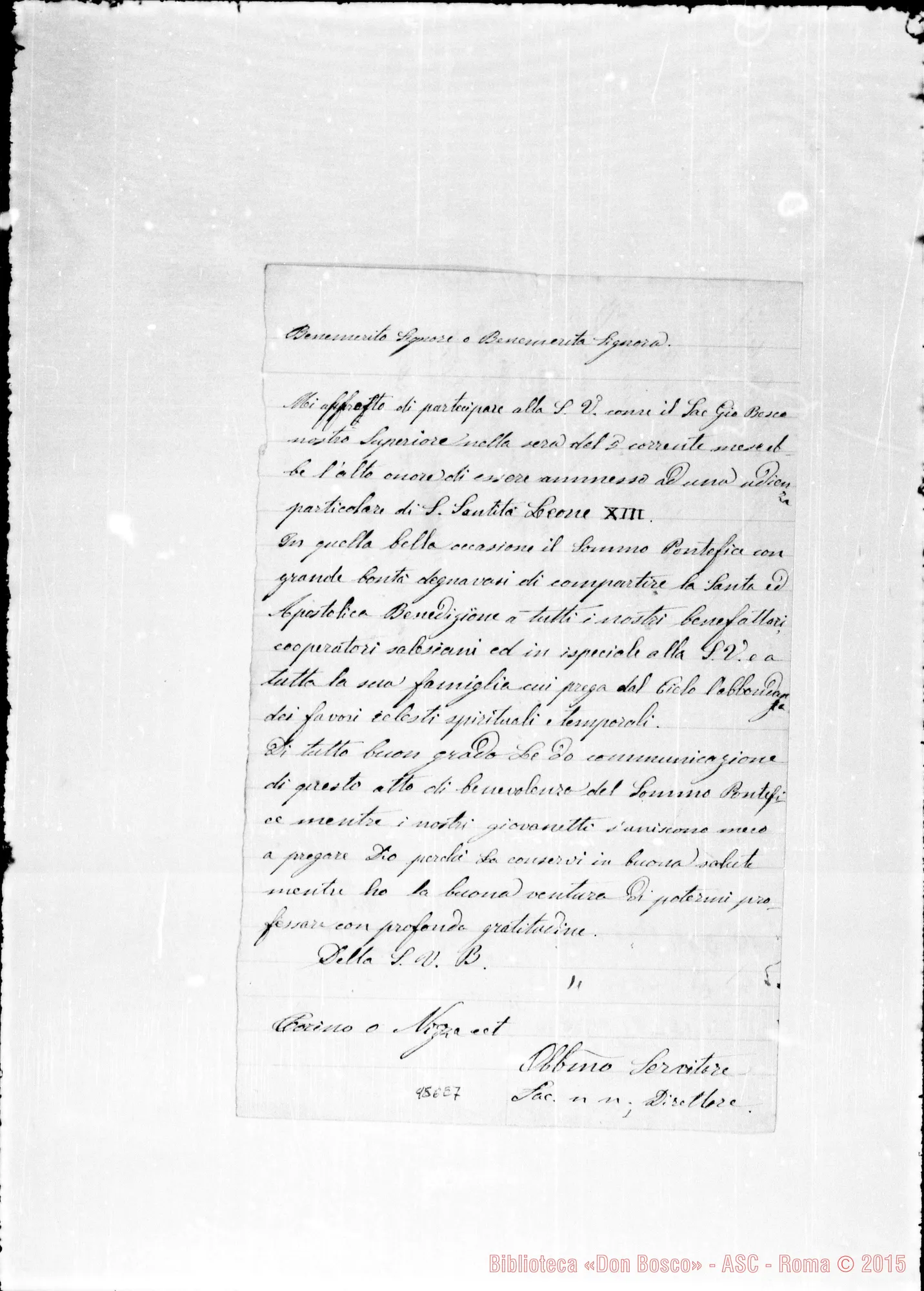 Fotogramma E 7 — 1881: Udienza col Papa