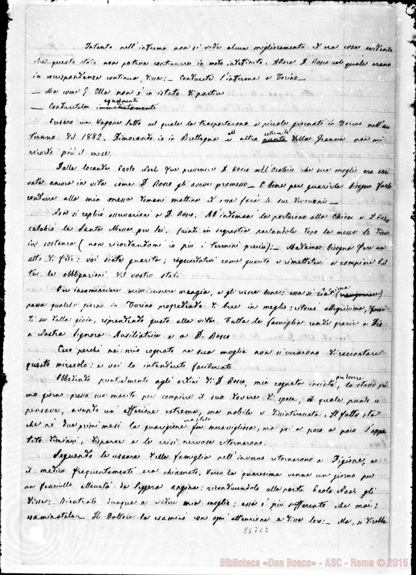 Fotogramma C 2 — Relazione della guarigione miracolosa…