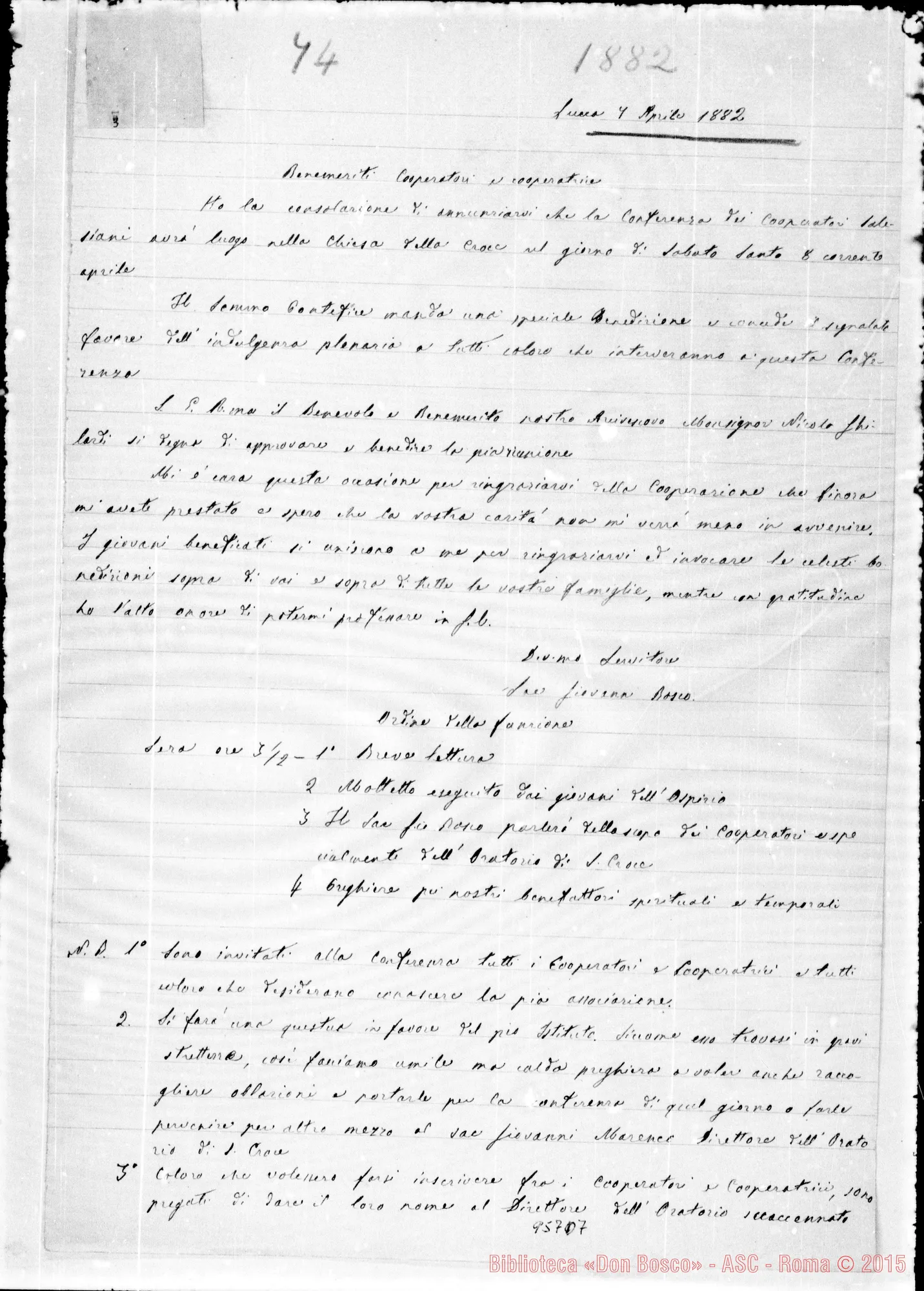 Fotogramma D 7 — Lettere circolari. Copia